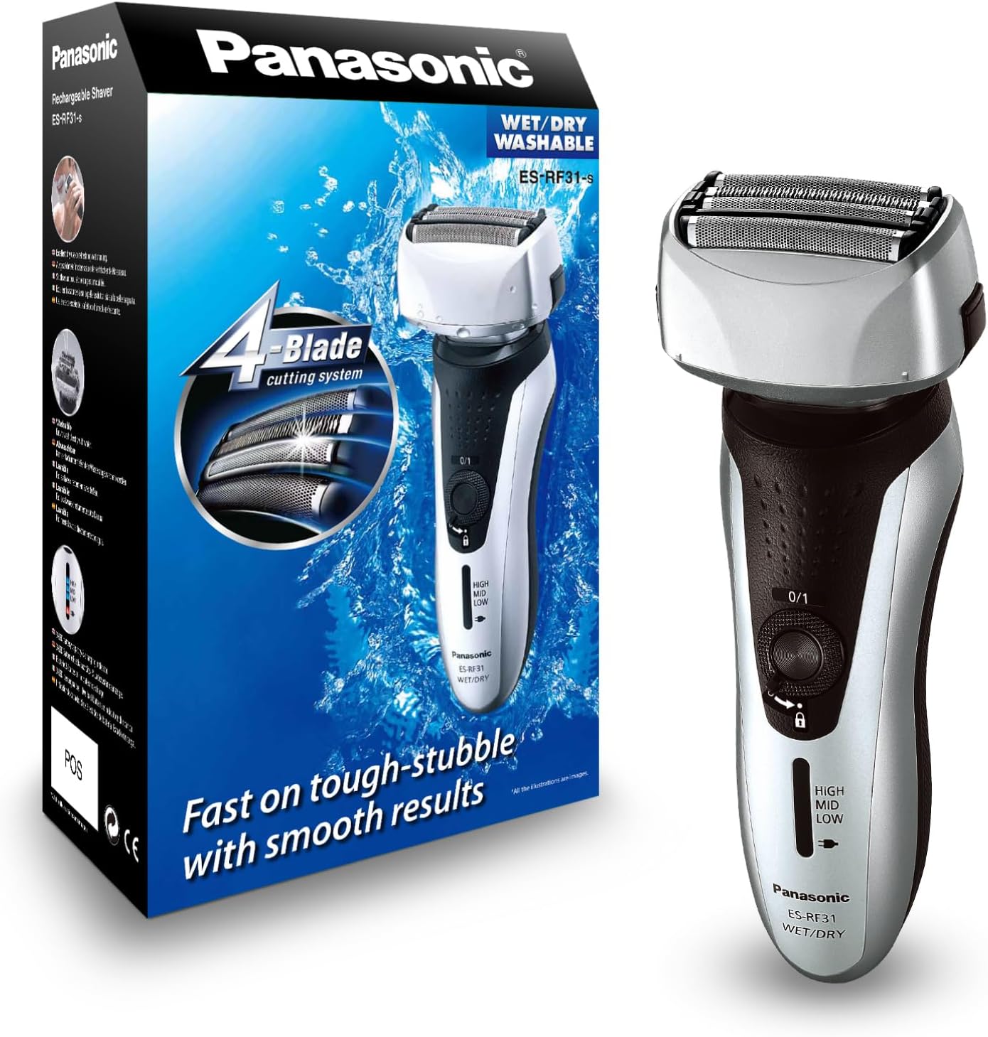 Detalle de Panasonic ES-RF31 electric shaver 4-blade 🪒