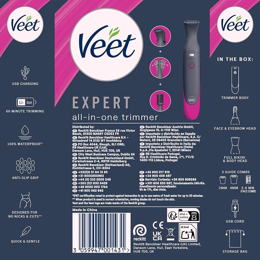 Thumbnail 6 de Veet Recortadora Todo en Uno para Mujer 💖 Zona Íntima y Cuerpo