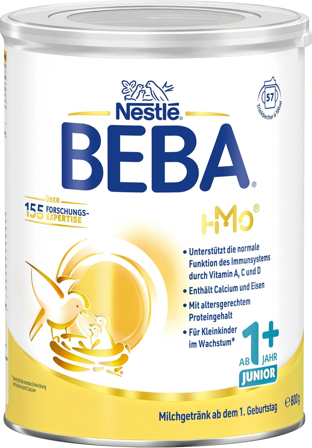 Detalle 2 de BEBA Junior 1+ Milchgetränk ab dem 1. Geburtstag – 3 x 800 g