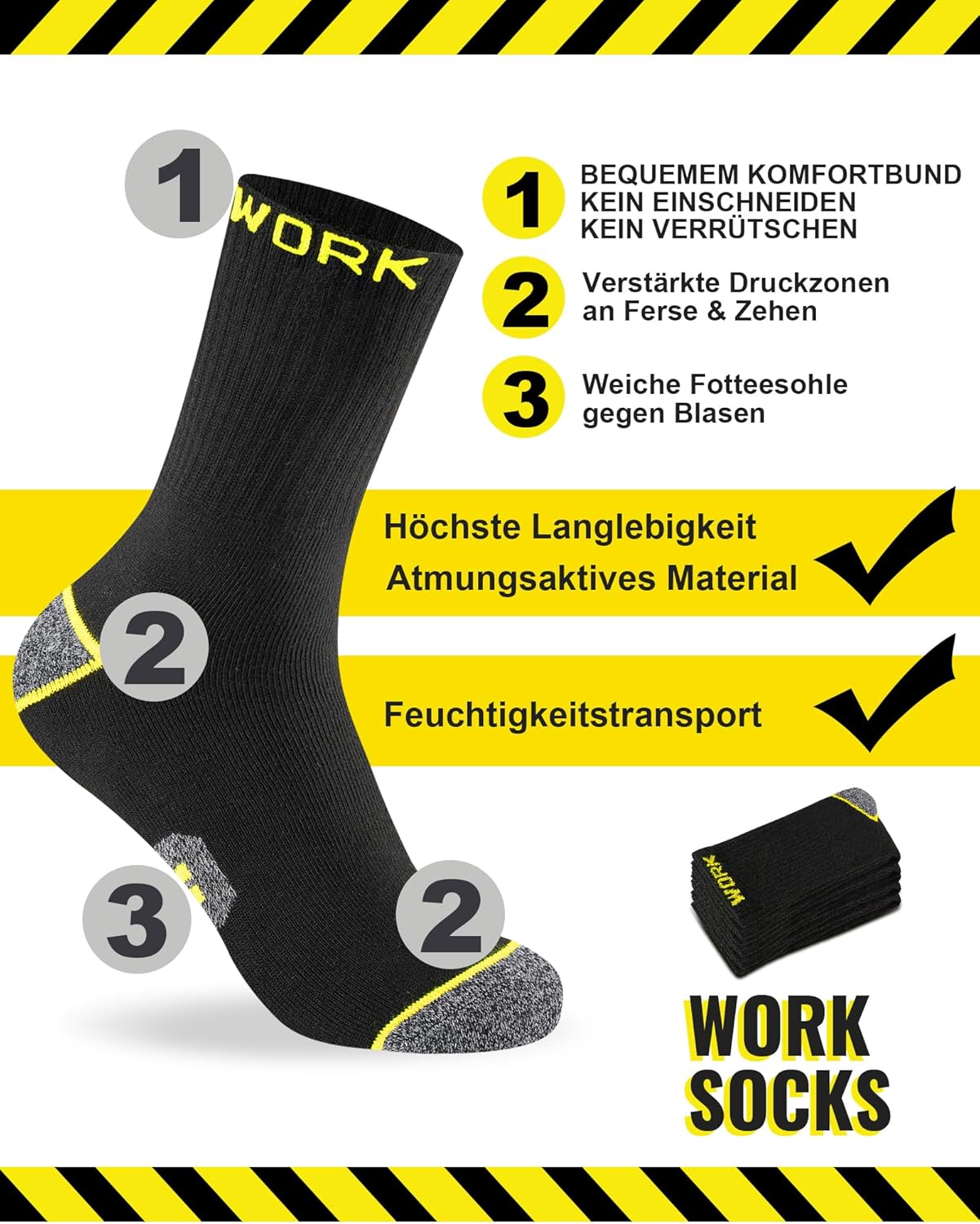 Thumbnail 6 de Effeet Arbeitssocken 10 Paar für Herren