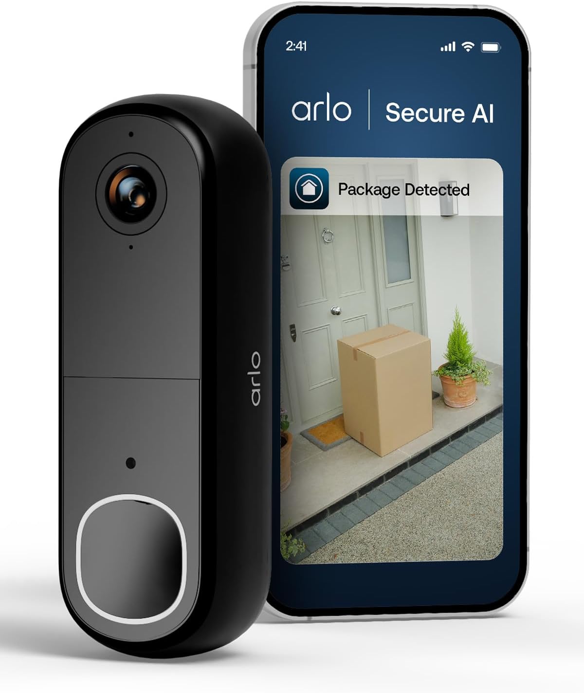 Detalle de Arlo Doorbell HD + 1x Black Skin videodeurbel, 1080p en draadloos