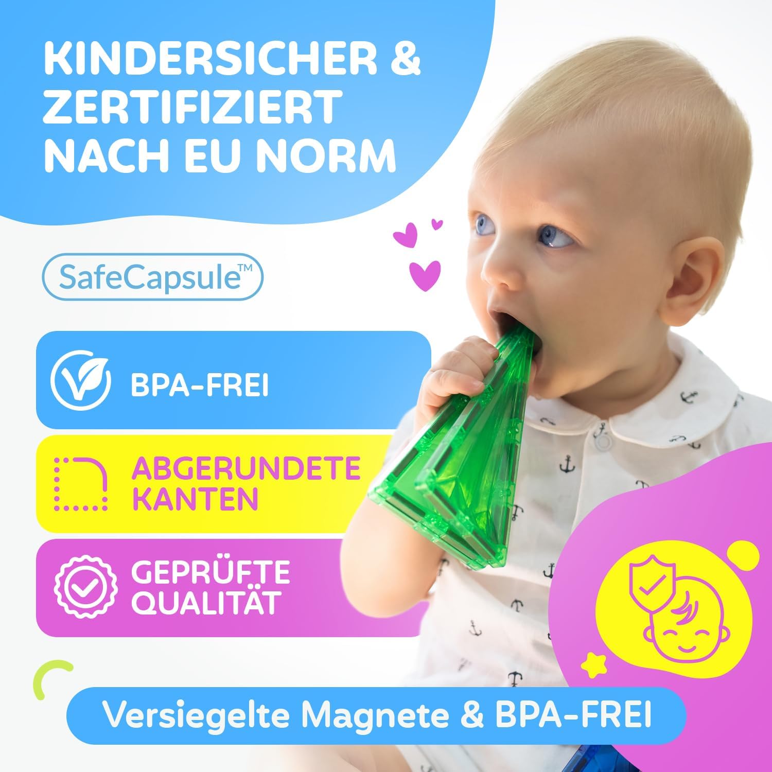 Thumbnail 2 de Magneo® Magnetische Bausteine (80-teilig) – Magnetspielzeug für Kinder ab 3 Jahren