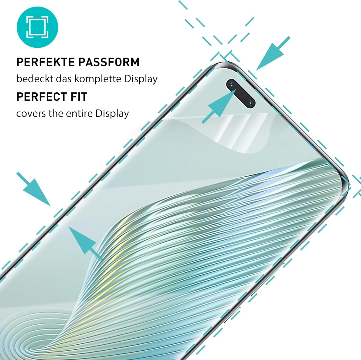 Detalle 2 de SmarTect TPU Screen Protectors for Honor Magic 5 Pro, 2-Pack, Clear
