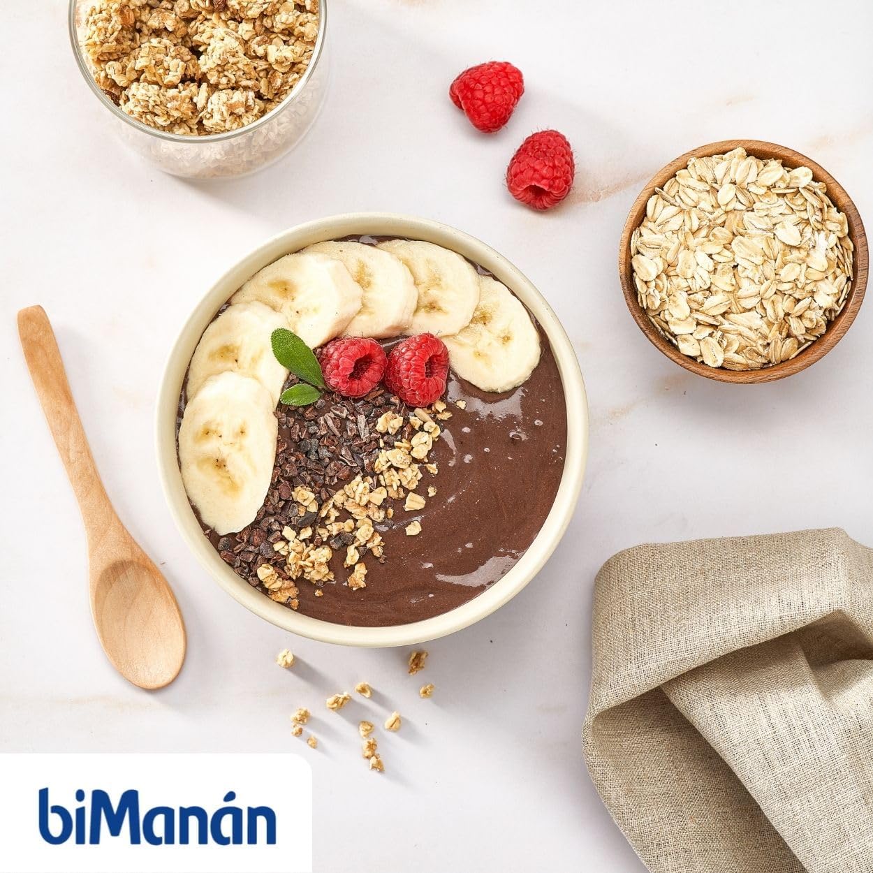 Detalle 2 de biManán - Natillas de Chocolate, Suplemento Bajas Calorías 🍫