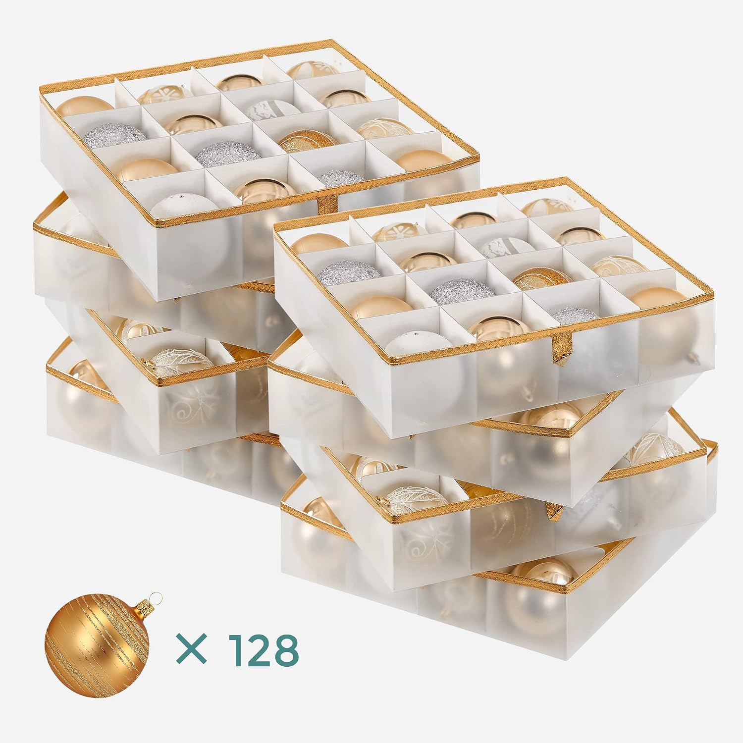 Thumbnail 6 de SONGMICS Aufbewahrungsbox RFB029A02 128 Fächer für Weihnachtskugeln