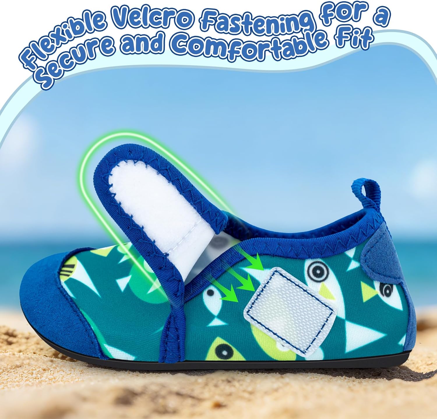 Detalle de Toddler Water Shoes for Kids: Lightweight Quick-Dry Beach Socks for Ocean, Pool and Water Play