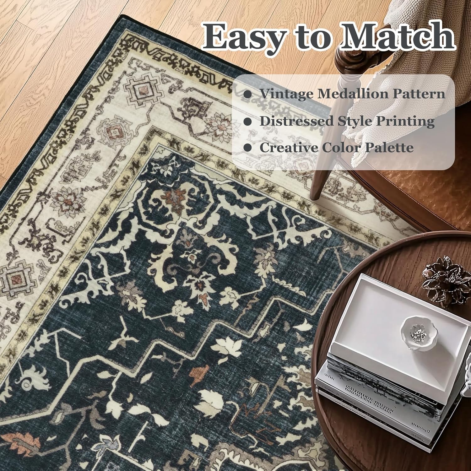Thumbnail 4 de Jainmy Vintage Distressed 2x3 Kitchen Rug