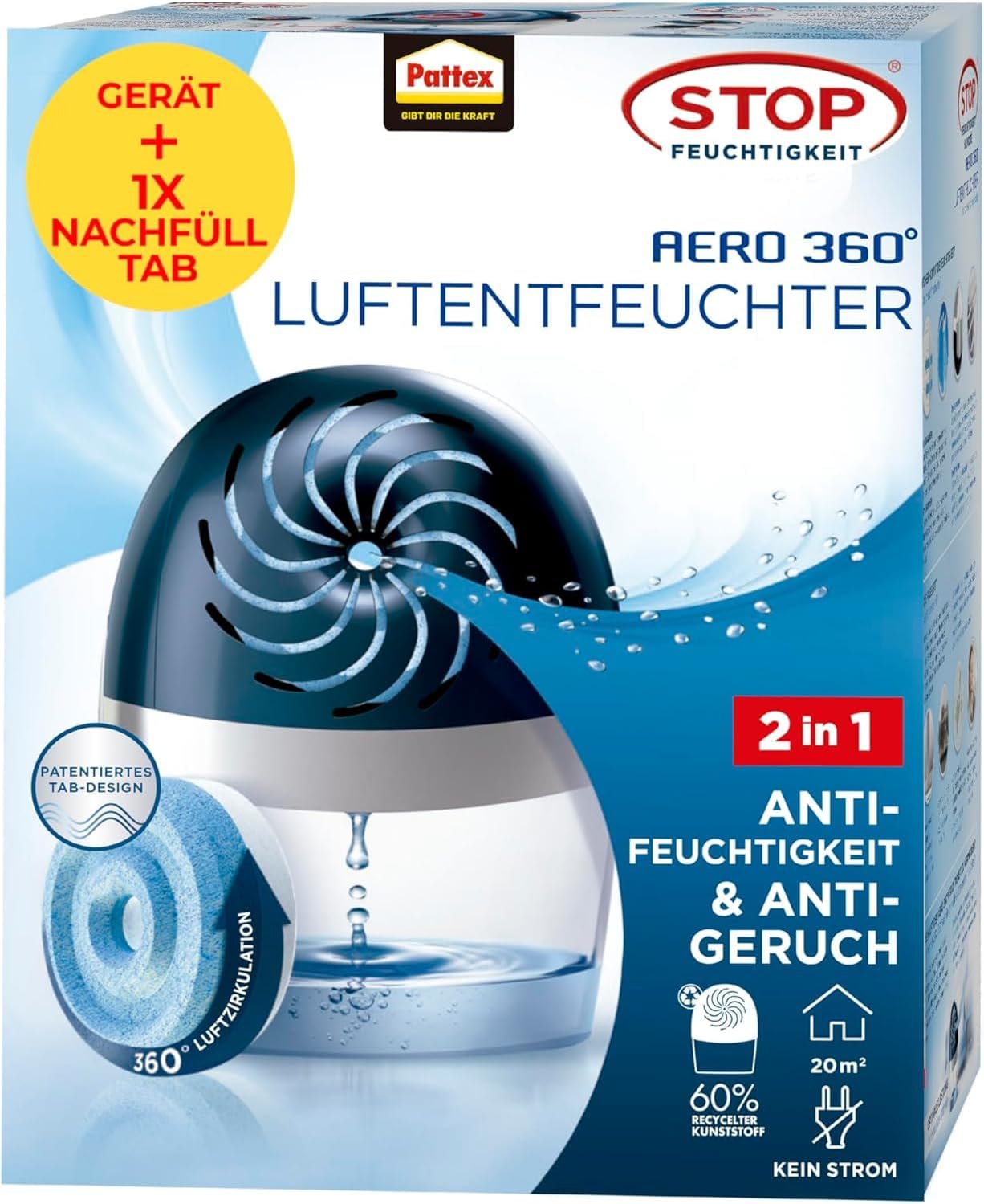 Pattex AERO 360º Luftentfeuchter mit 450 g