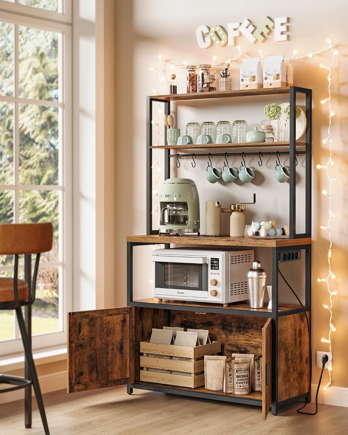 Detalle 2 de VASAGLE KKS059KD02 étagère cuisine 90 cm