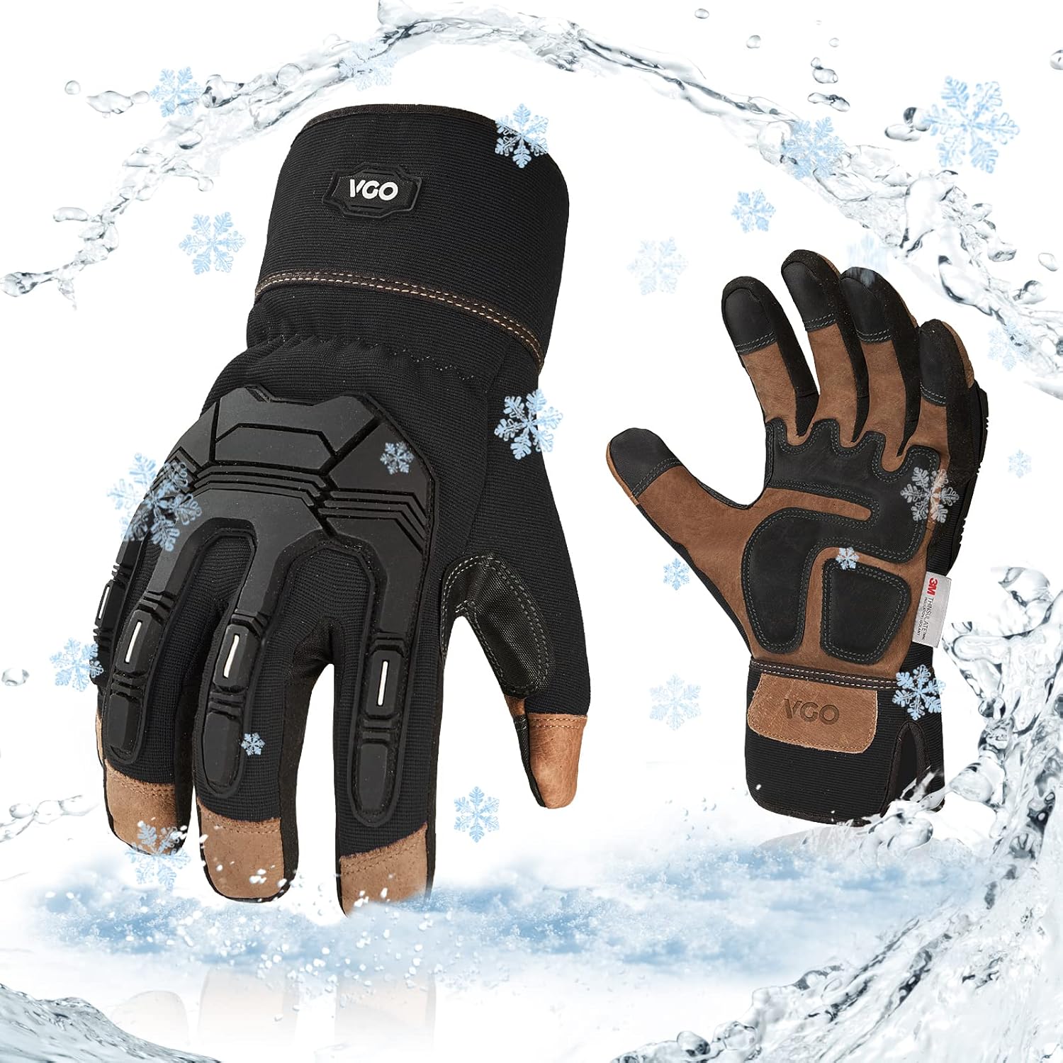 Vgo Winter Work Gloves Waterproof Touchscreen for Trucker 🧤