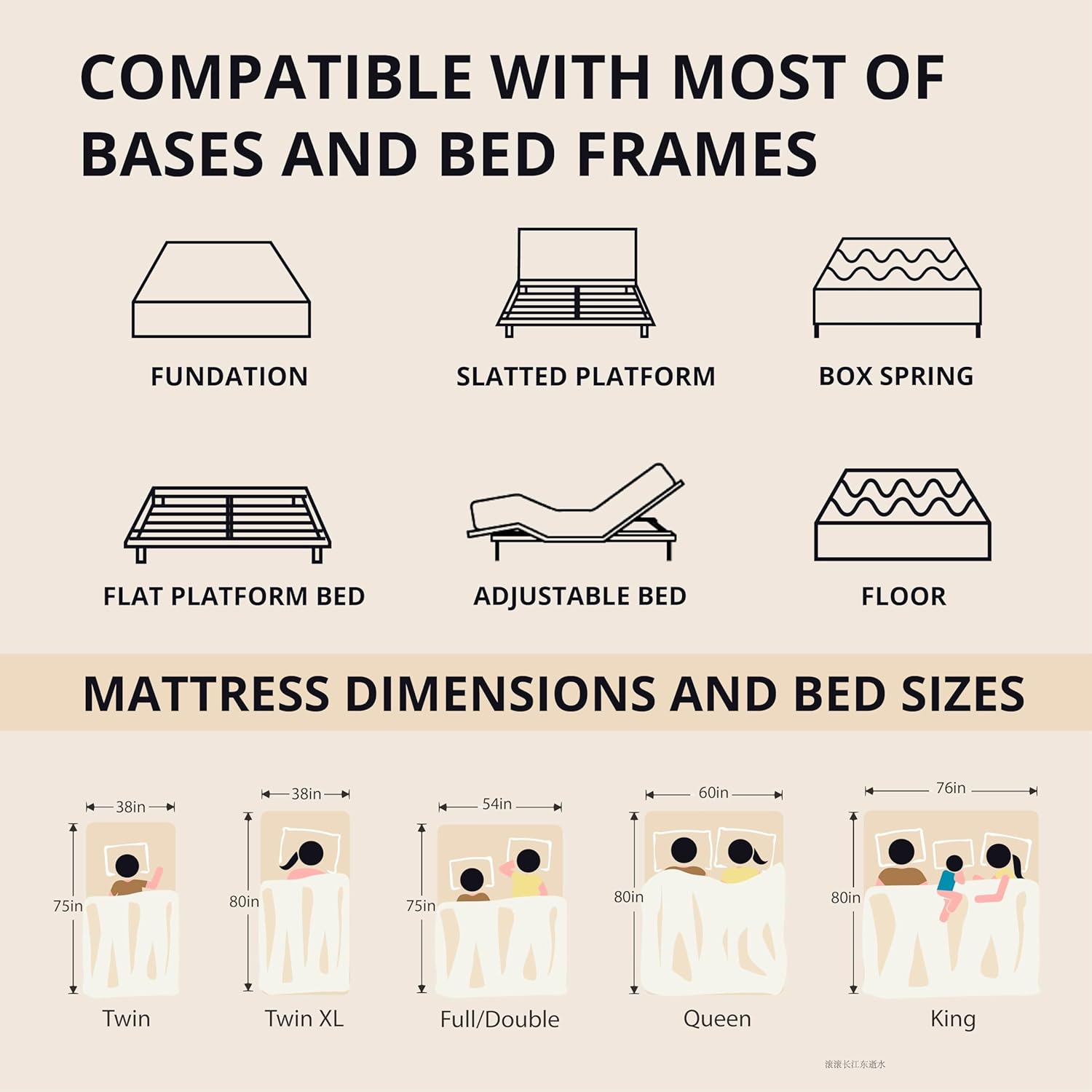 Thumbnail 5 de EGOHOME 10 Inch Full Memory Foam Mattress for Back Pain