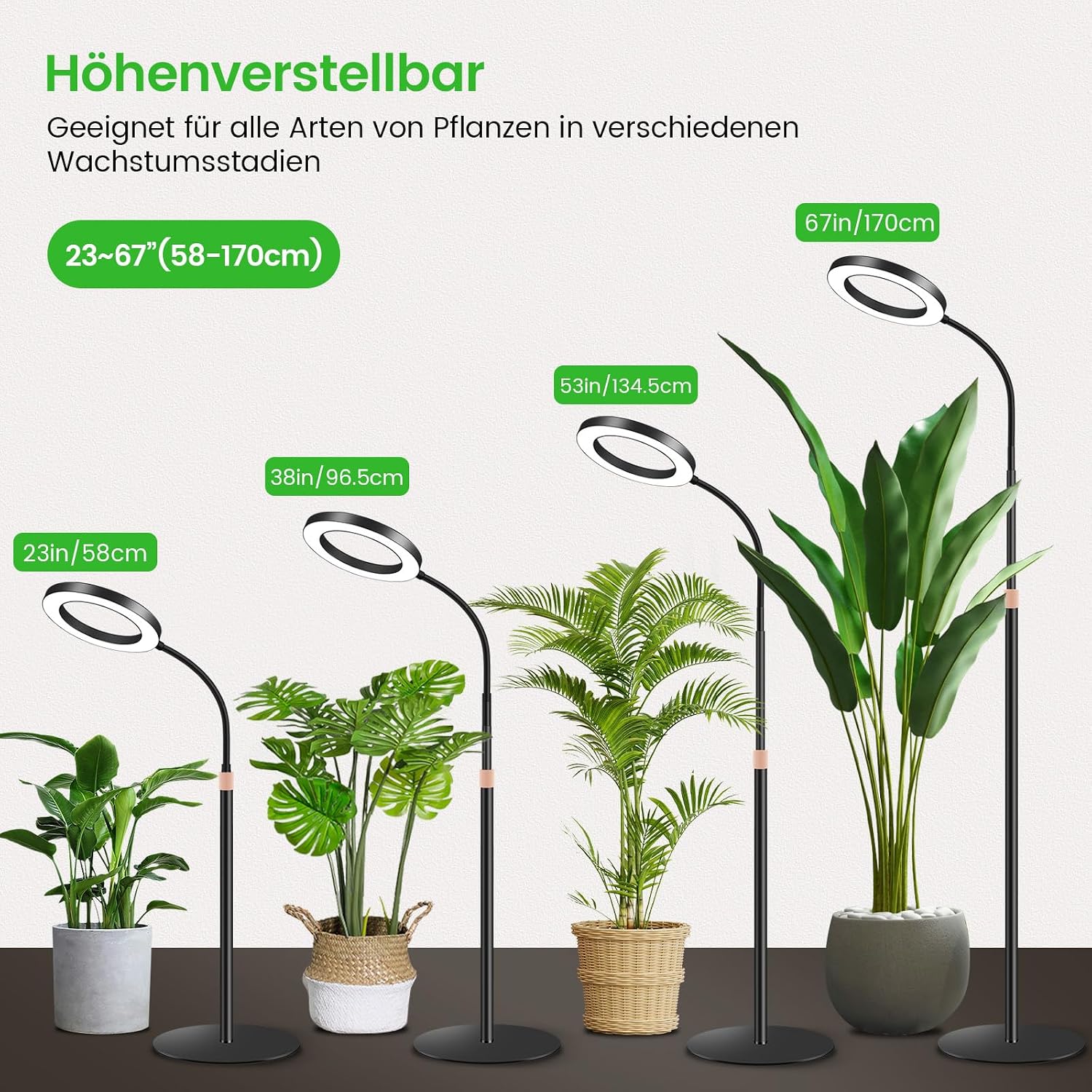 Detalle 2 de Dhapy Pflanzenlampe 80 LEDs 🌱