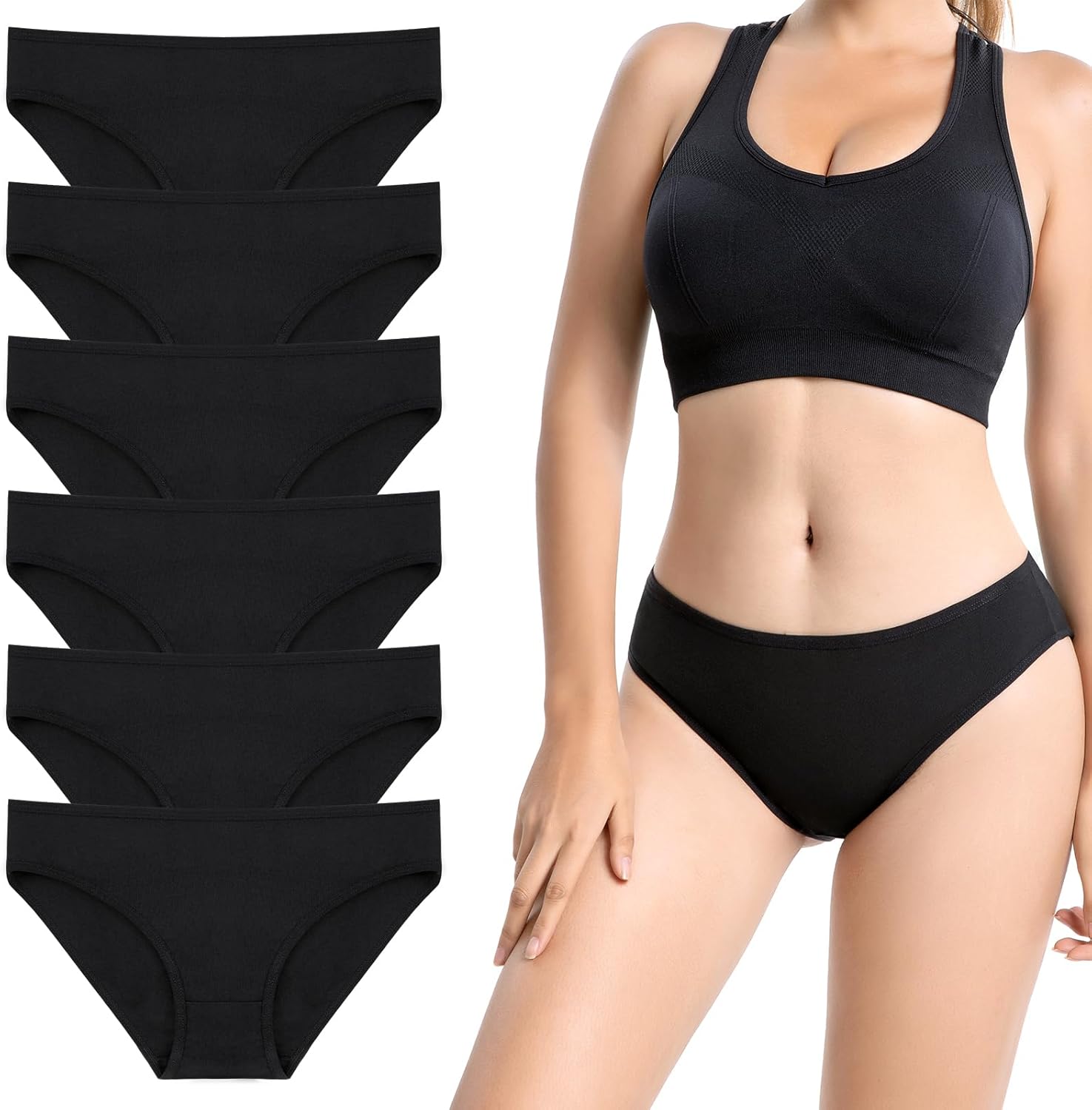 Thumbnail 1 de flintronic 6PCS Bragas Mujer Algodón 95% algodón