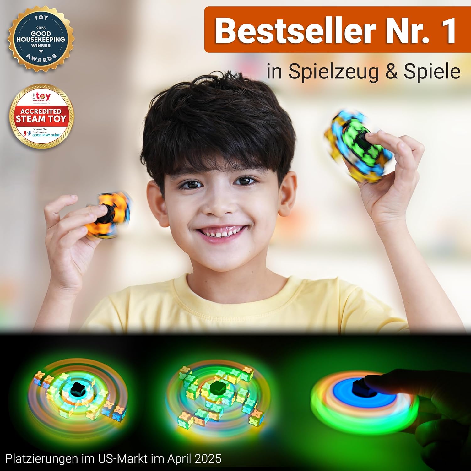Detalle 2 de TOSY Fidget Spinner Glow 16 Teile ⚙