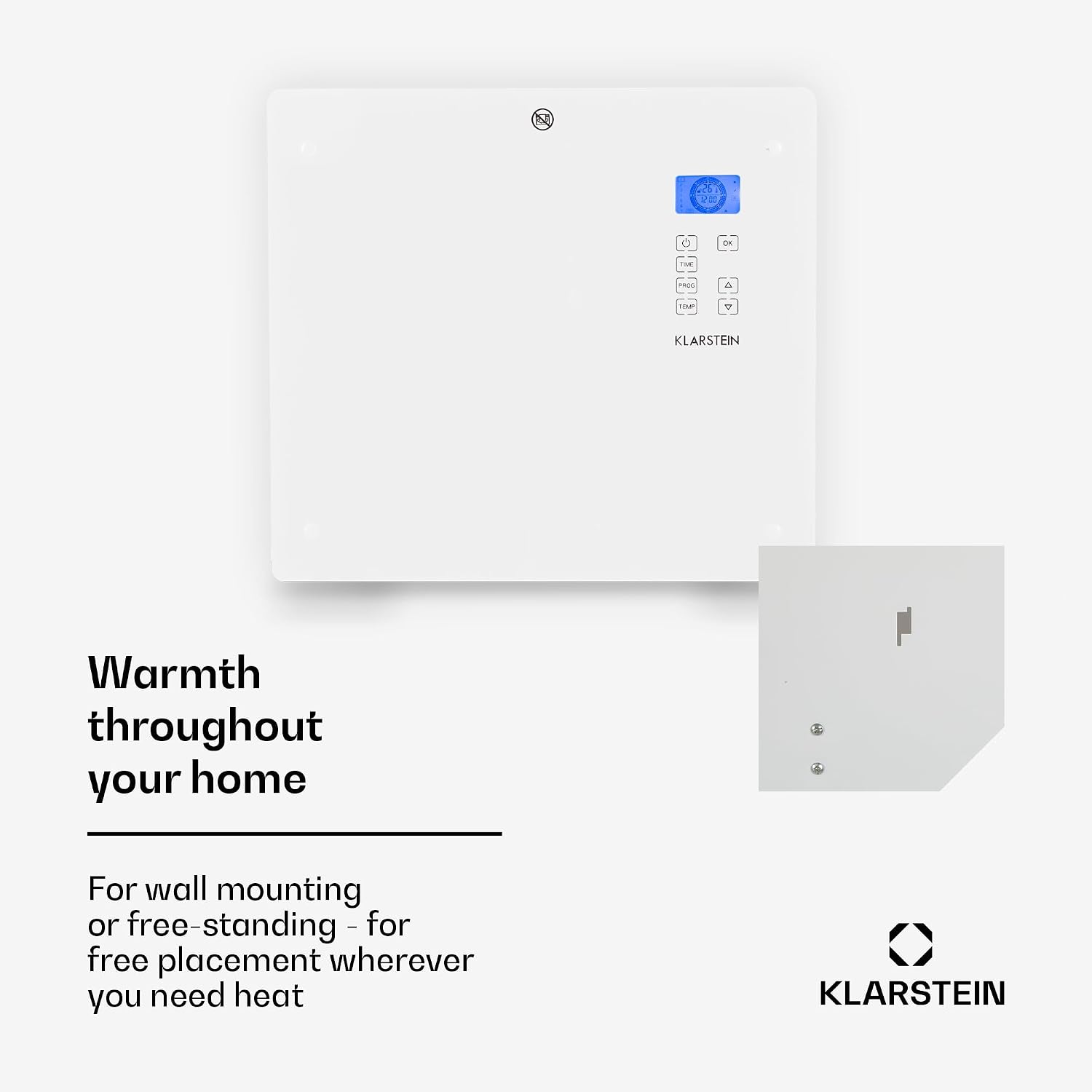 Detalle 2 de Klarstein grzejnik konwektorowy 1000 W z termostatem, na kółkach