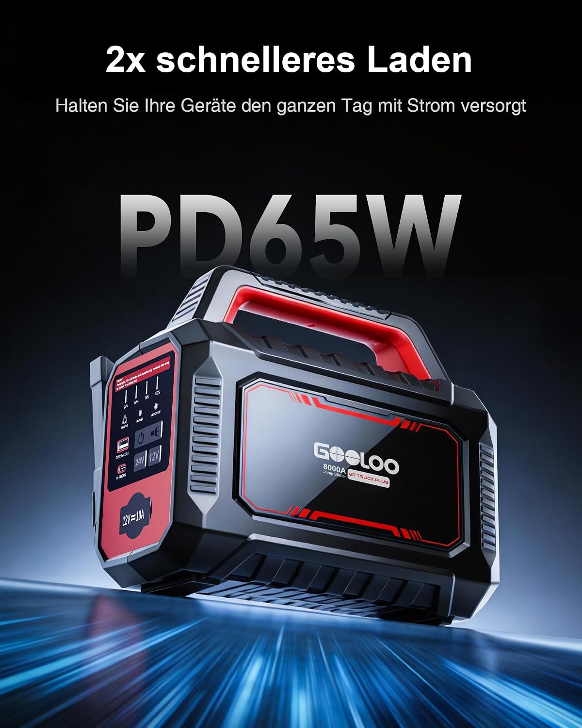 Thumbnail 5 de GOOLOO GT Truck Plus Starthilfe Powerbank – 8000A für 12V/24V (PD 65W, LiFePO₄)