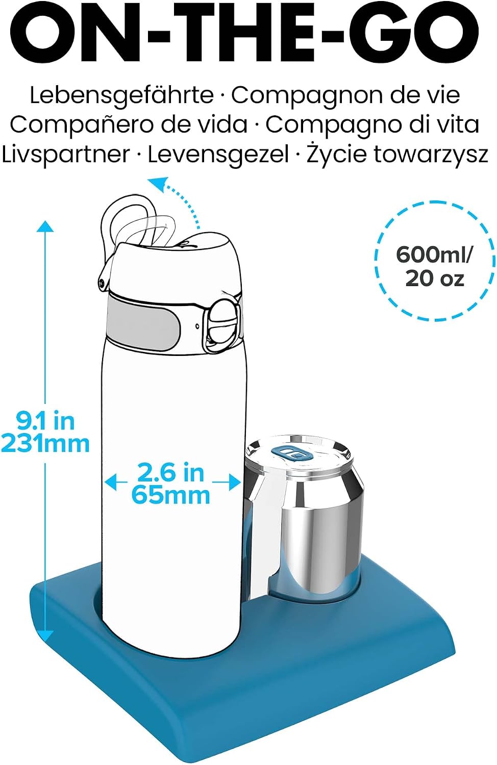 Detalle de ion8 NFL Edelstahl-Trinkflasche đ„€