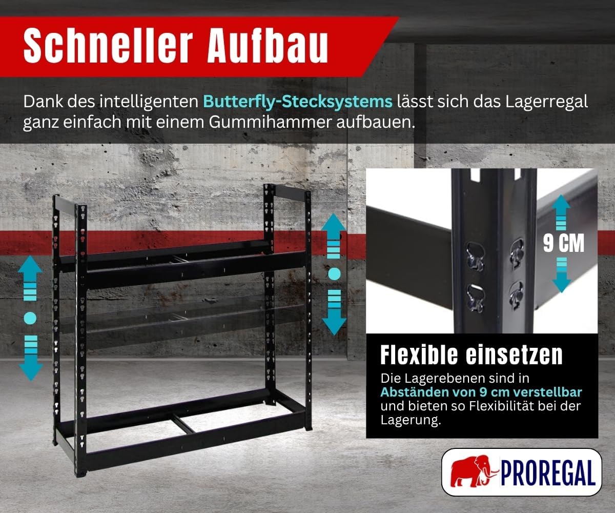 Thumbnail 5 de PROREGAL Reifenregal Tiger 100x110x35 cm