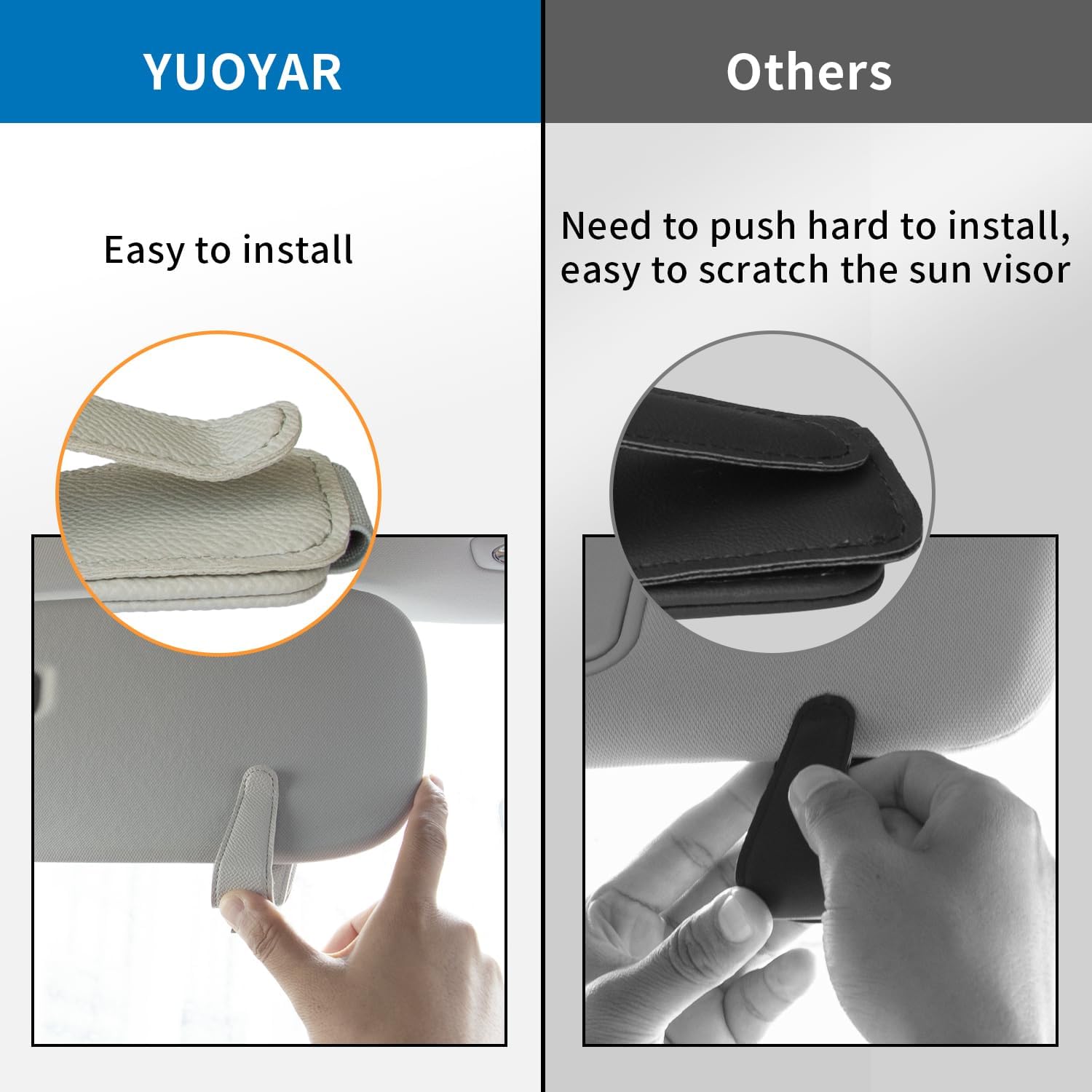Detalle de Yuoyar 2-Pack Magnetic Sunglass Holder 🕶