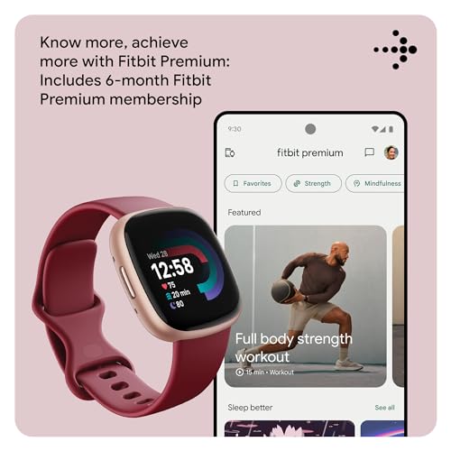 Thumbnail 7 de Fitbit Versa 4 Fitness Smartwatch with Google Health — Copper Rose Aluminium