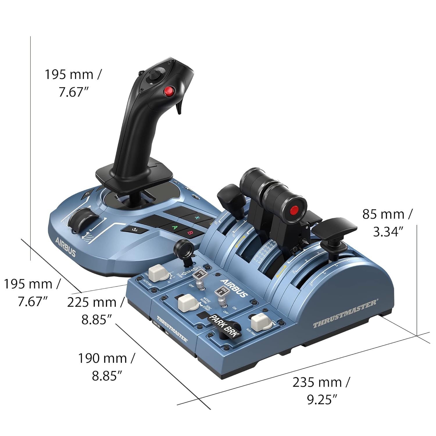 Detalle de Thrustmaster TCA Captain Pack X Airbus Edition – offizielle Airbus-Lizenzierung, Xbox Series X|S & PC