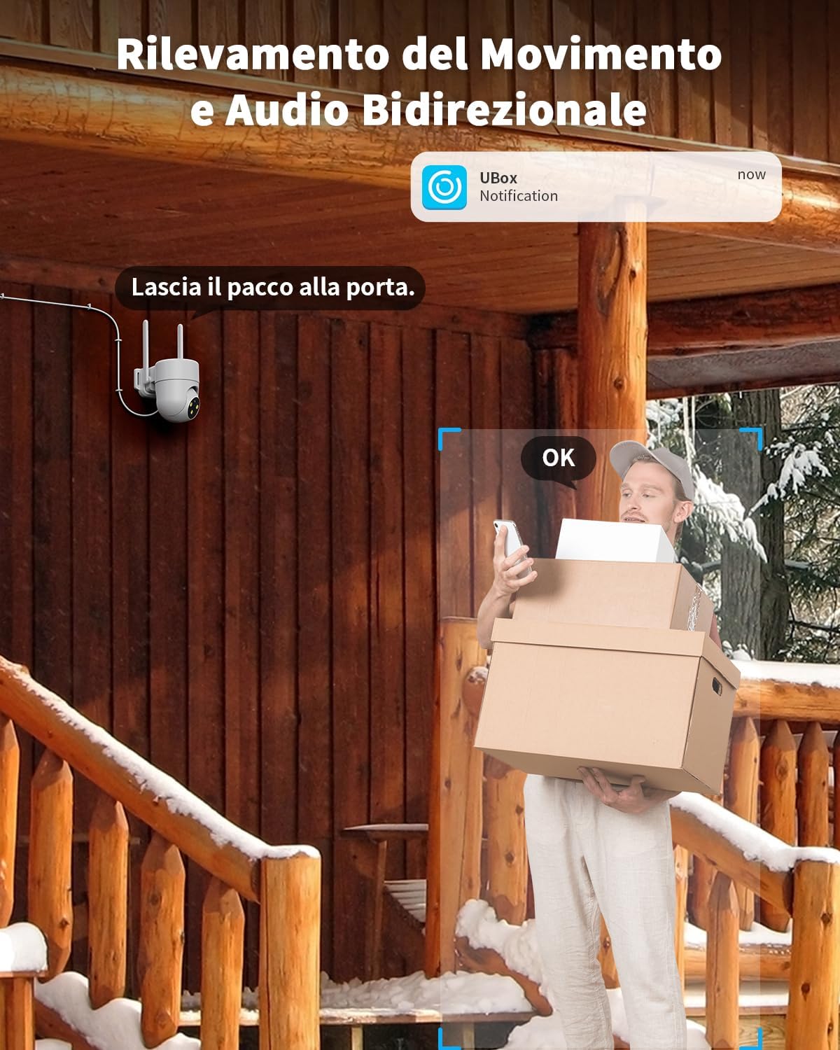 Thumbnail 5 de NUASI 4G LTE Telecamera 2K PTZ 360° con AI Rilevamento Umano, Visione Notturna a Colori e Audio Bidirezionale