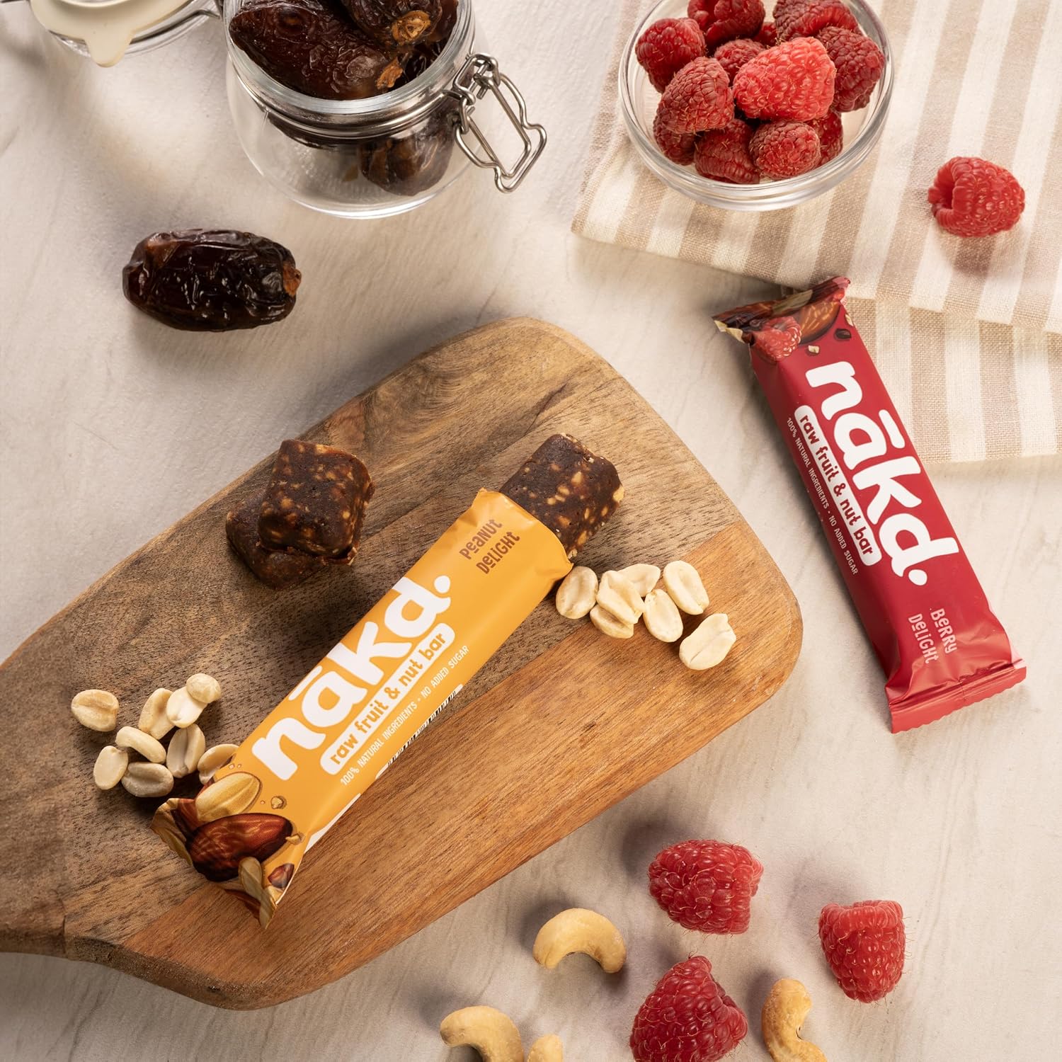 Detalle 2 de Nākd. Confezione Mista Nuovo Mix: Barrette crude con frutta e frutta secca (630 g)