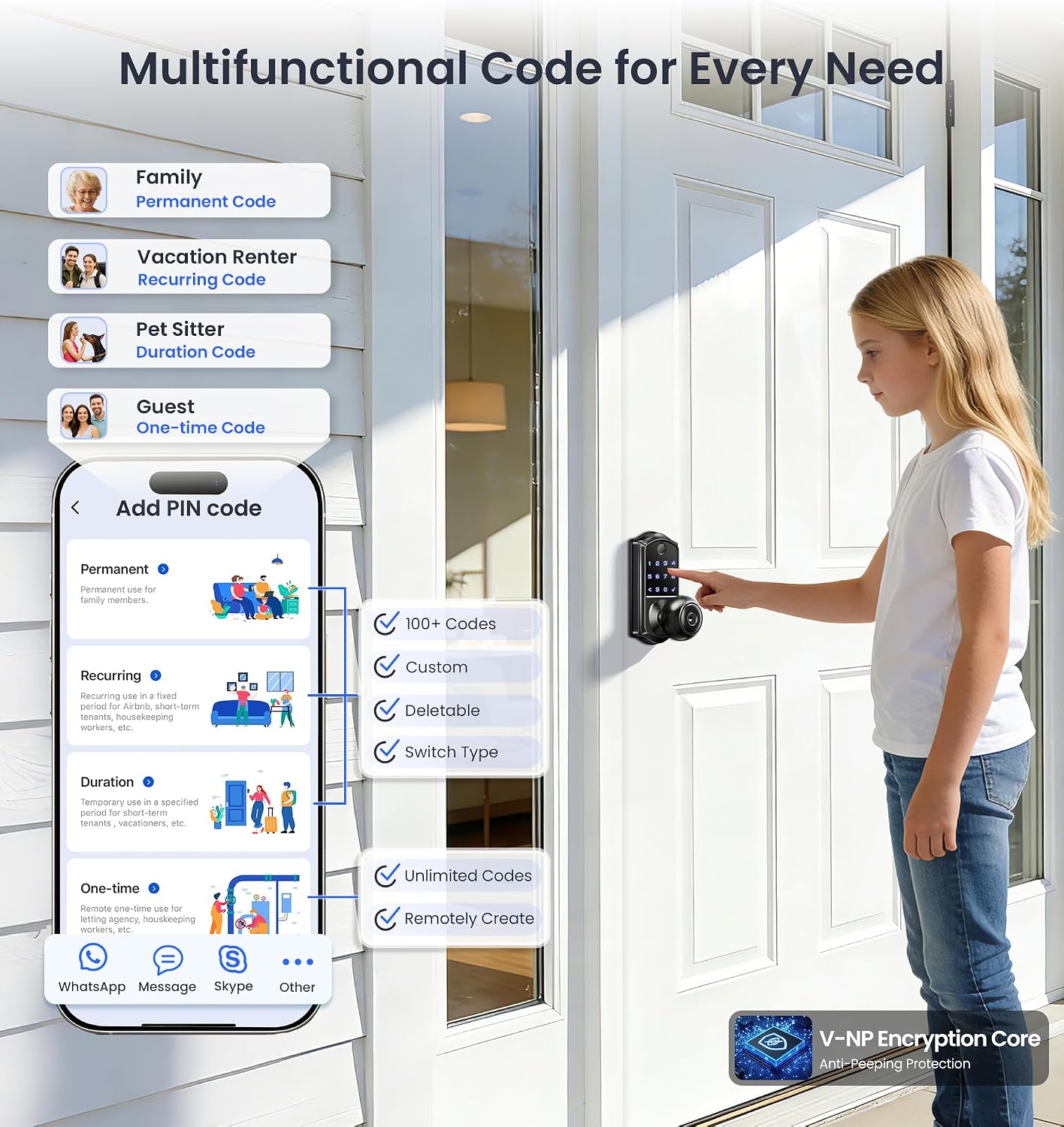 Detalle 2 de Veise Smart Door Knob Lock VE018