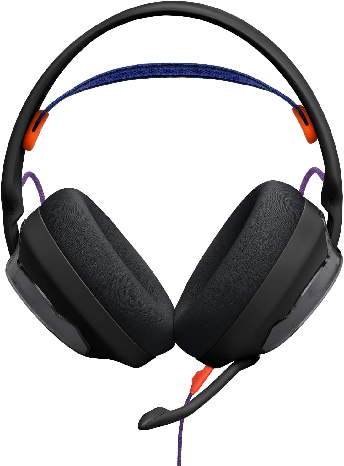 Detalle de JBL Quantum 250 Wired Over-Ear Gaming Headset (Black) with Spatial Sound and Replaceable Parts