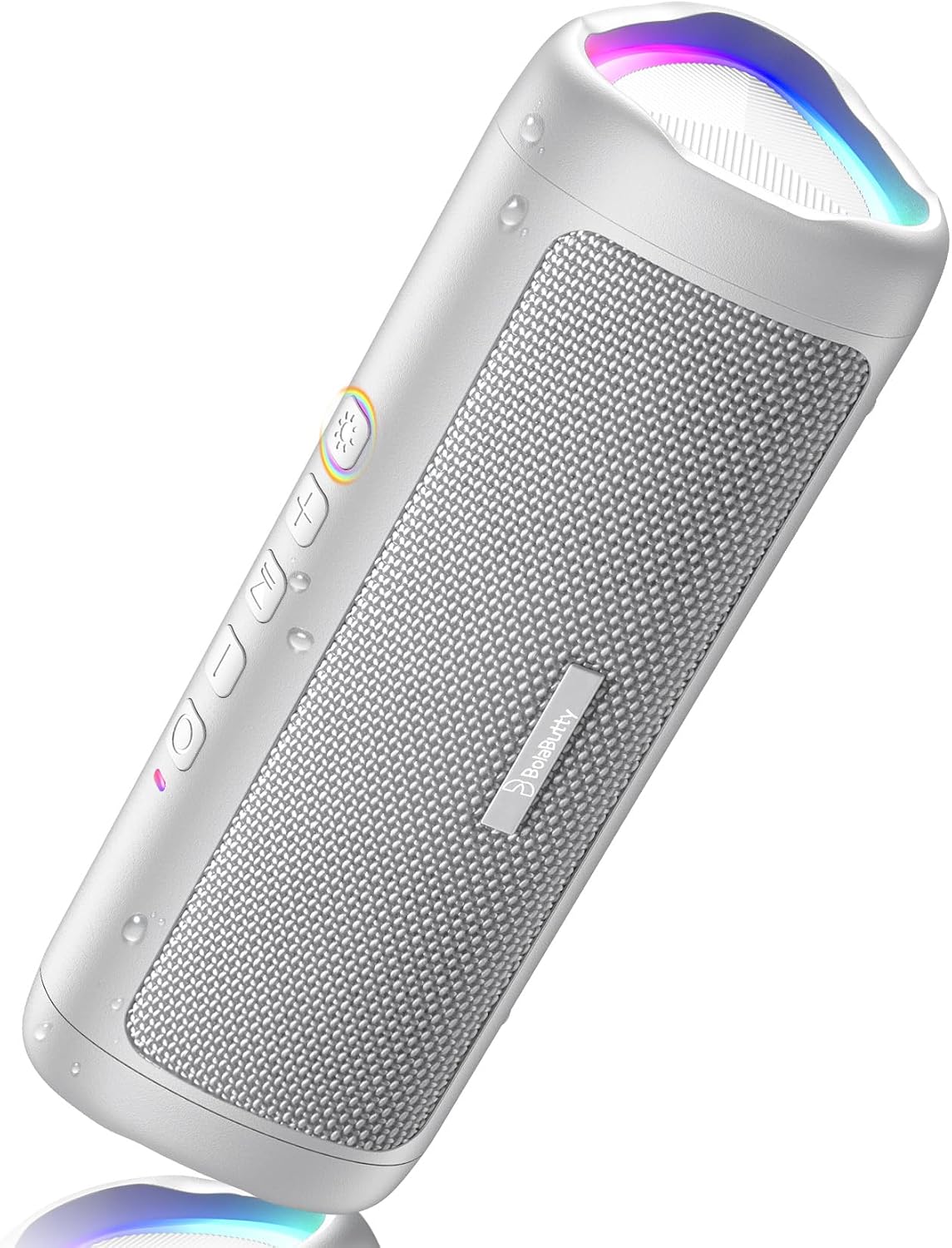 BolaButty Bluetooth Speaker Portable Wireless – IPX5, 20H Playtime, BT5.3, Dual Connectivity (Grey)