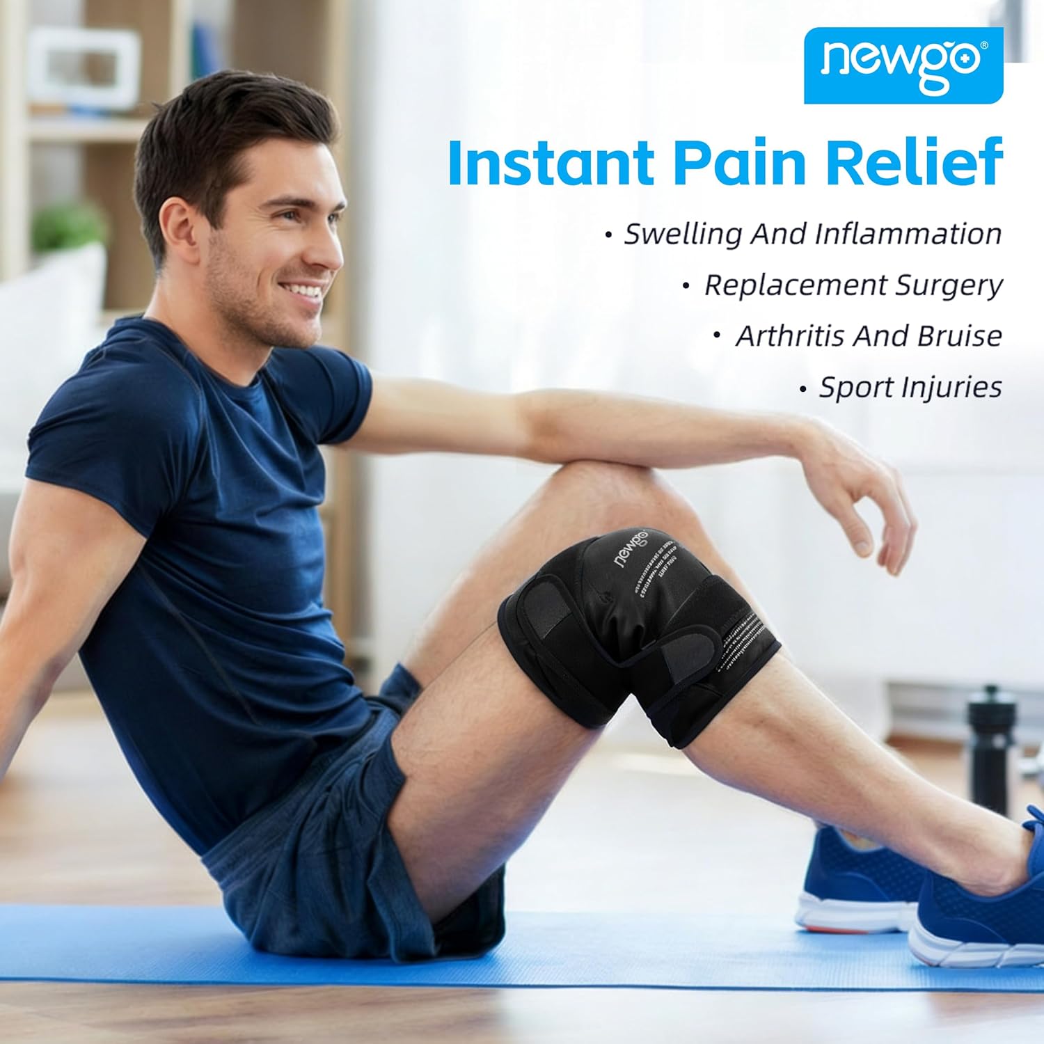 Detalle 2 de NEWGO Ice Pack Knee Wrap for Knee Pain Relief