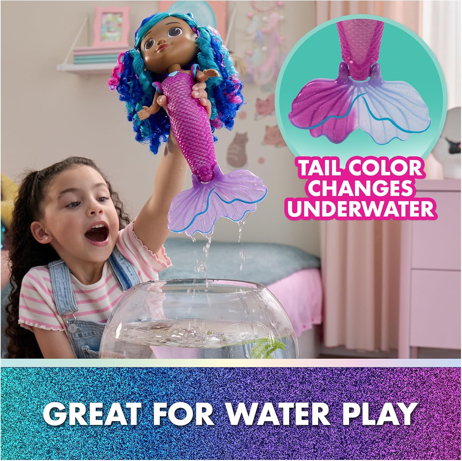 Detalle 1 de Gabby’s Dollhouse Movie Mermaid 35.5 cm