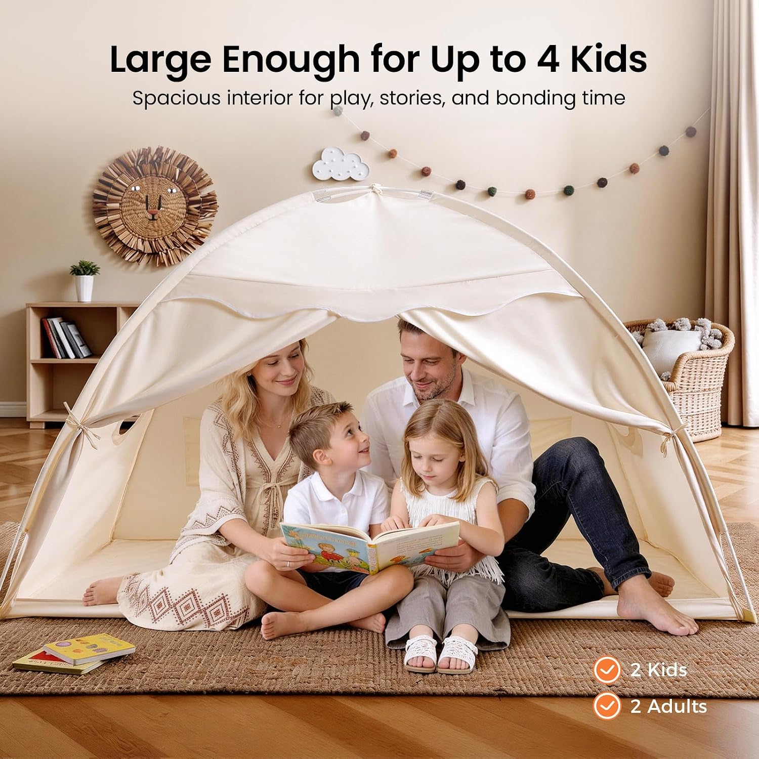 Detalle de Tiny Land Kids Play Tent, 77" x 40" x 46