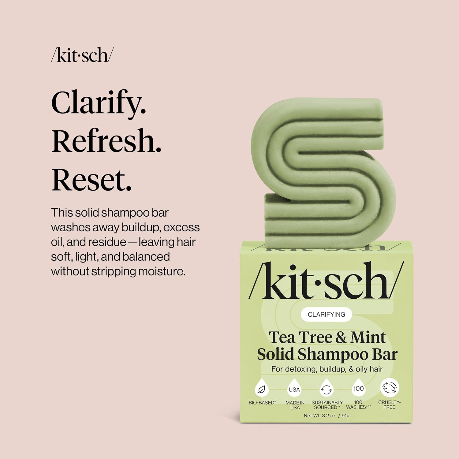 Detalle 2 de Kitsch clarifying shampoo bar 91 g