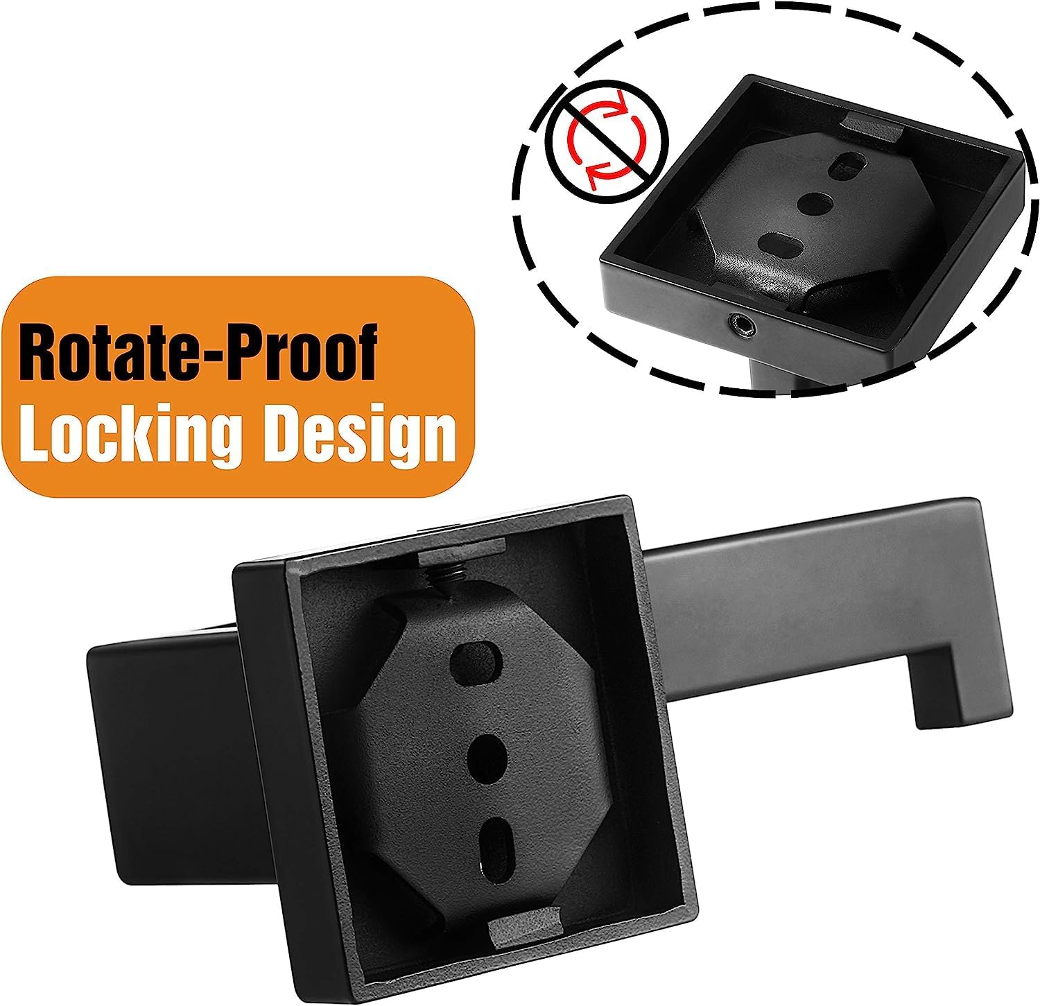 Detalle de HITSLAM Matte Black Wall Mounted Toilet Roll Holder in Premium 304 Stainless Steel