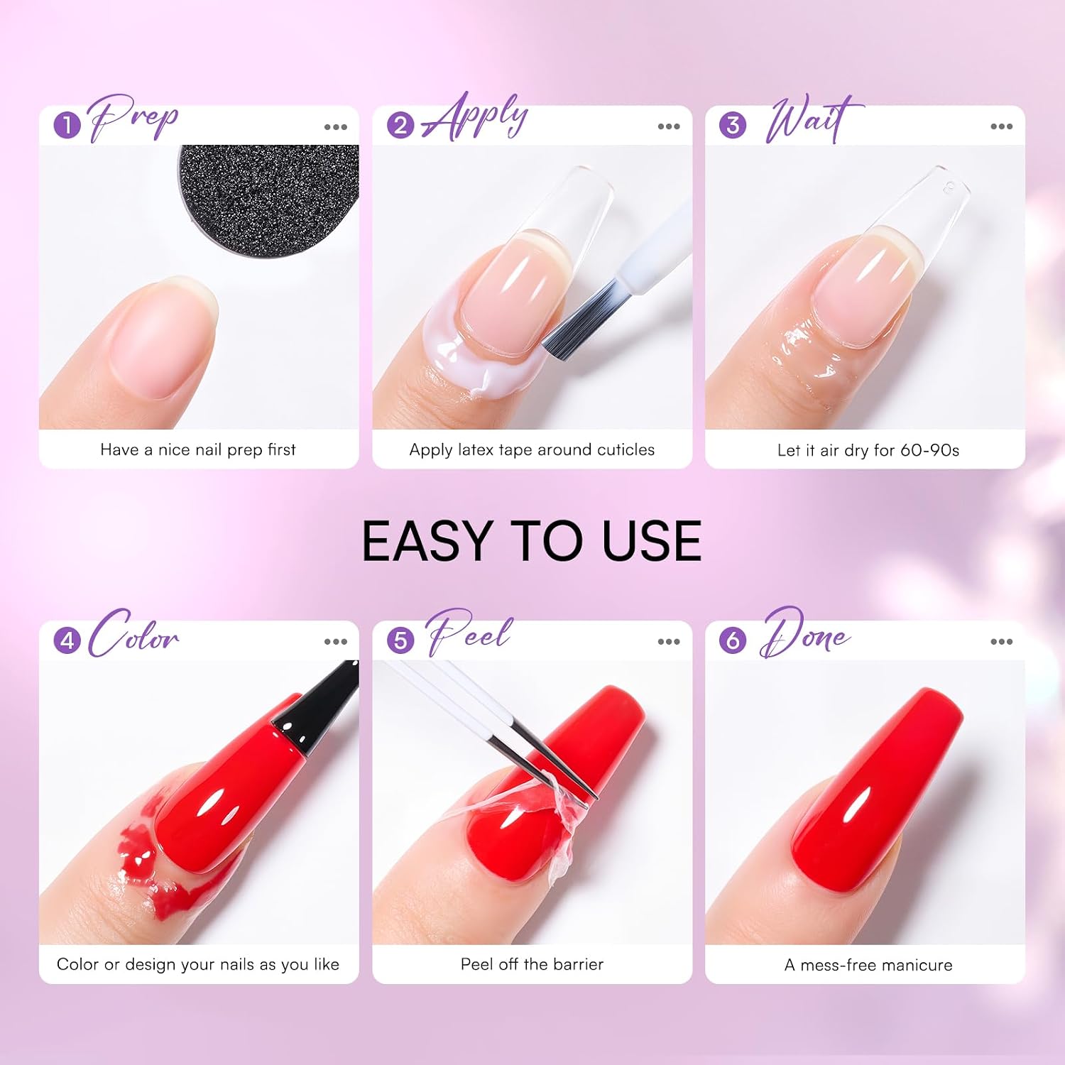 Detalle de Makartt Liquid Latex Nail Barrier, 15 mL