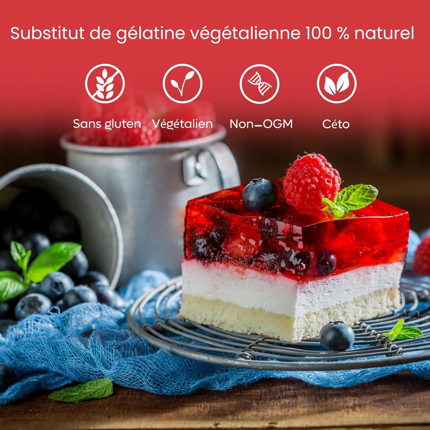 Thumbnail 2 de Agar Agar en poudre 550 g : gélifiant végétal pour gelées, desserts et confitures