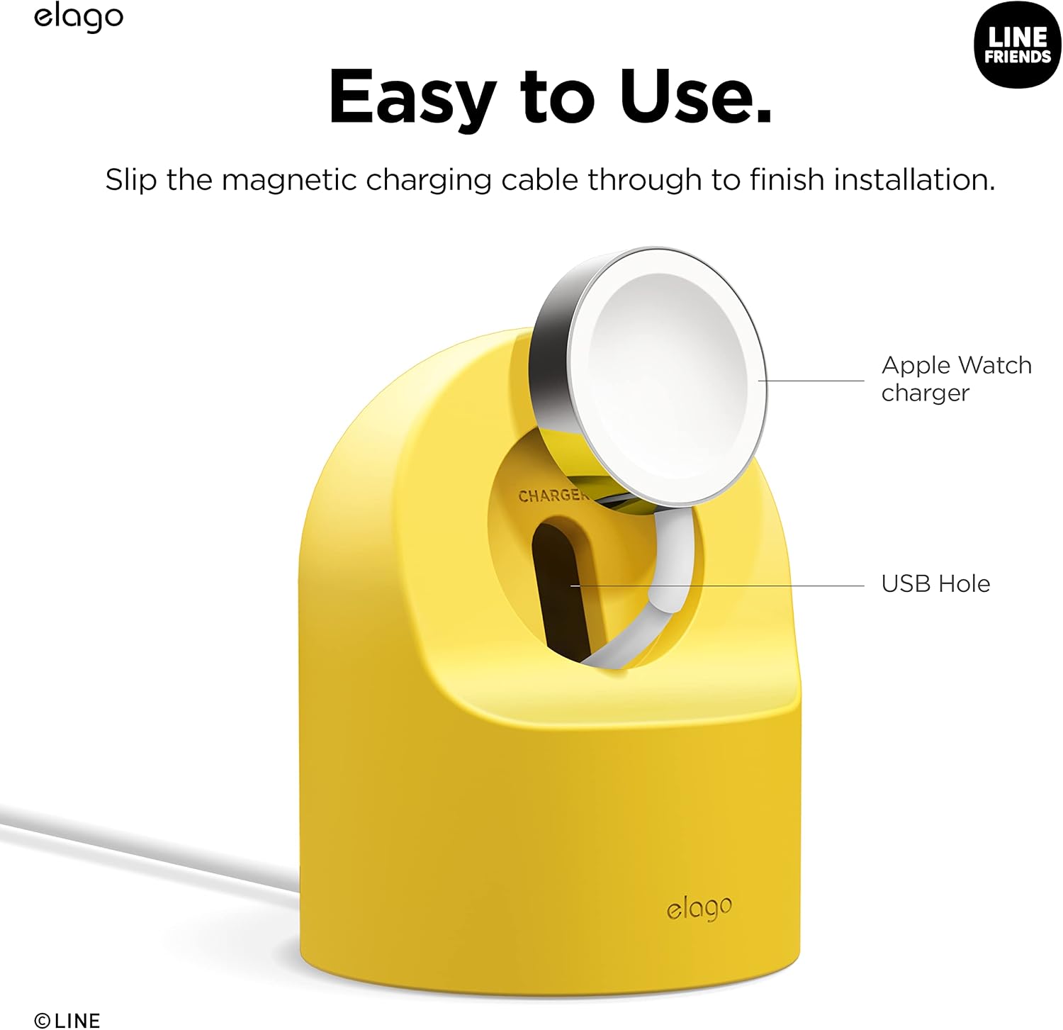 Thumbnail 2 de elago Line Friends Support chargeur W2 pour Apple Watch Ultra3 49mm