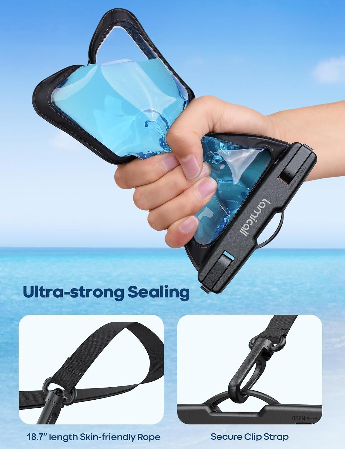 Detalle 2 de Lamicall Waterproof Phone Pouch, 7-Inch