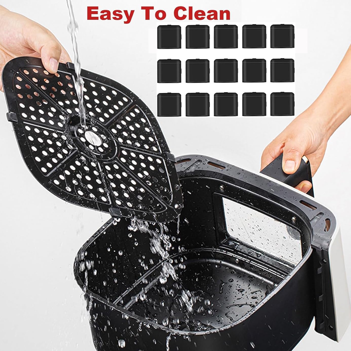 Detalle de Bessy shop Luftfritteuse Gummipuffer – 30 silikonene Gummifüße zum Schutz und Stabilisieren