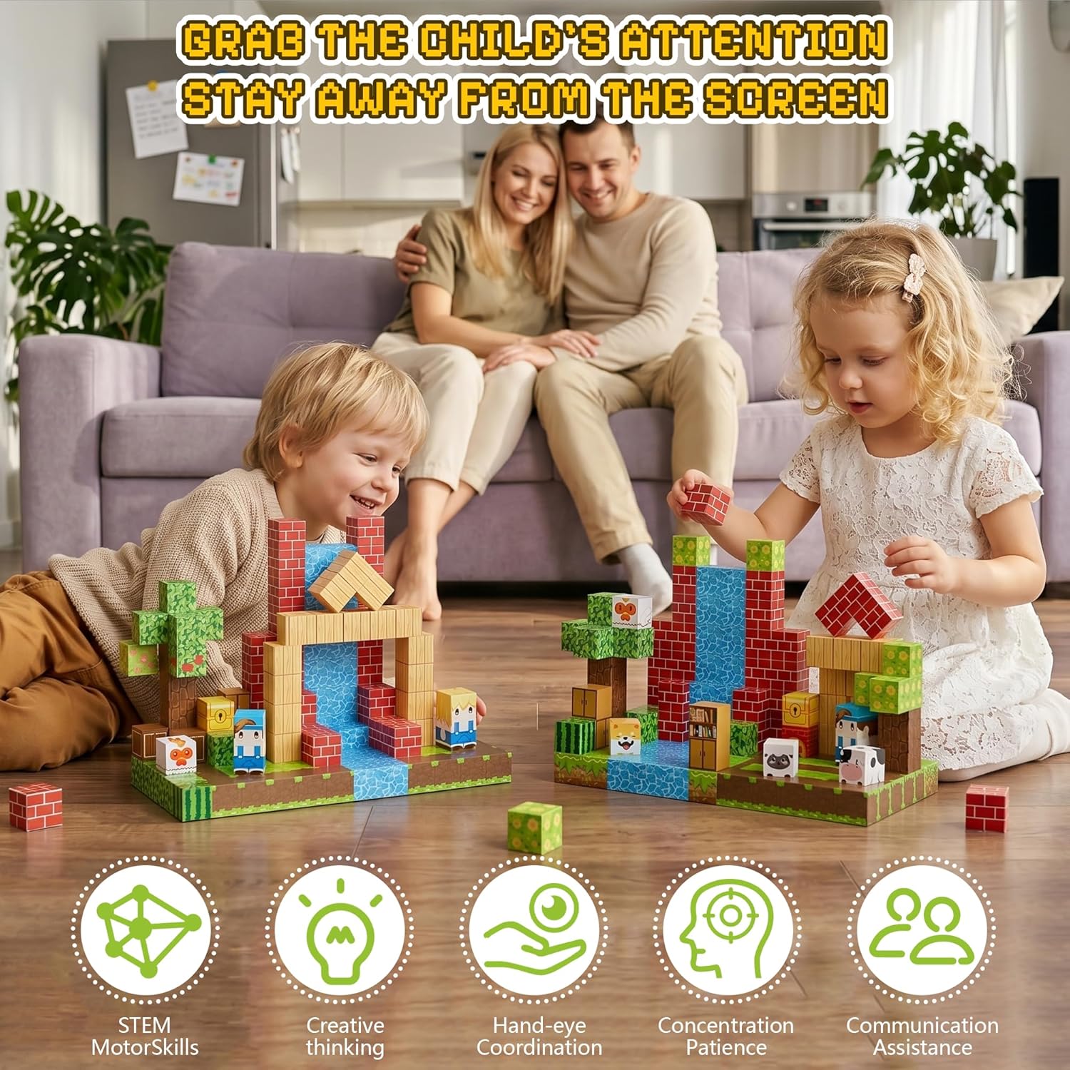 Detalle 2 de Fitrobust 200PCS Magnetic Cubes Set 🧩