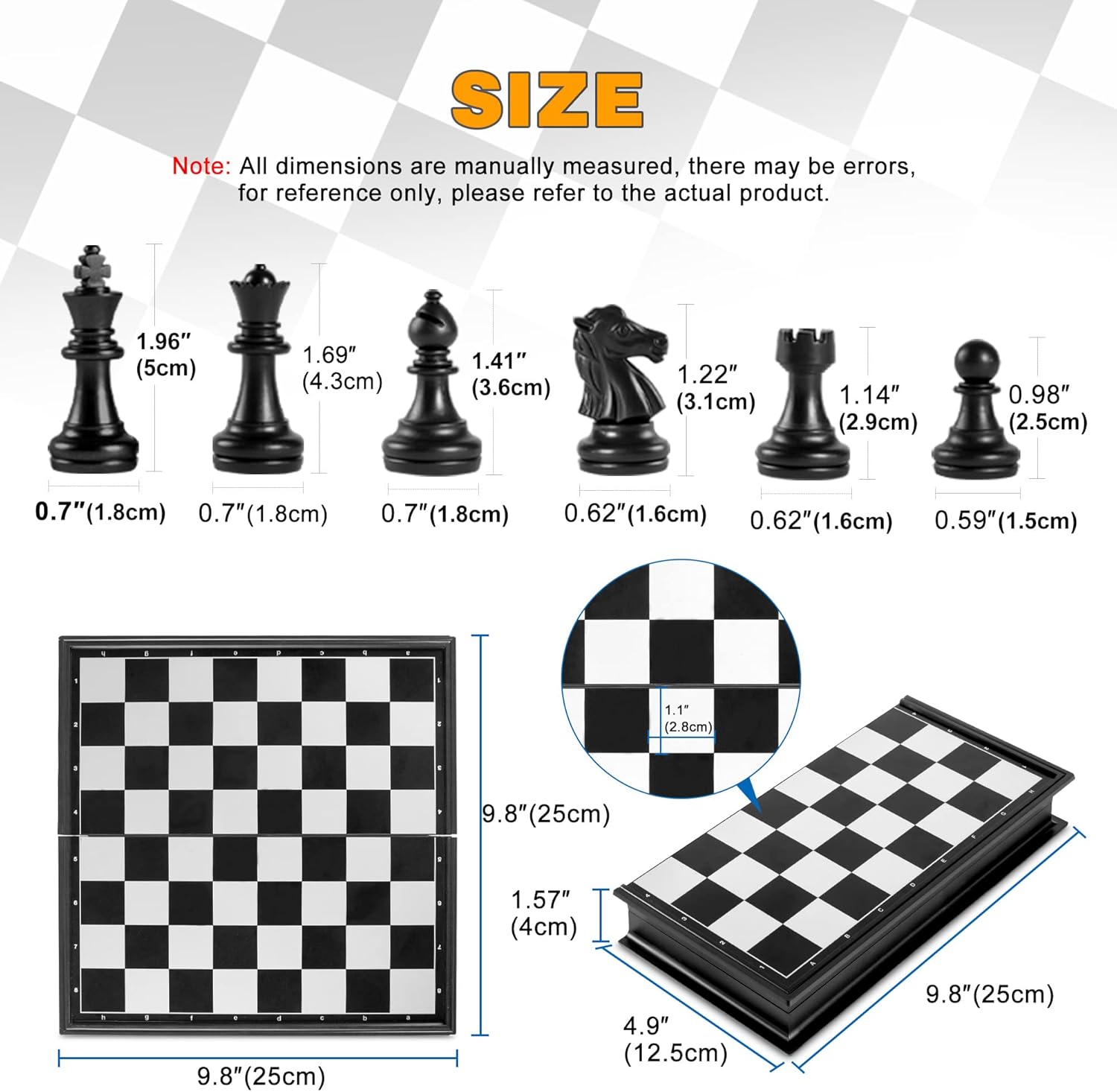 Thumbnail 2 de Snocyo Chess Set magnetic travel chess board ♟