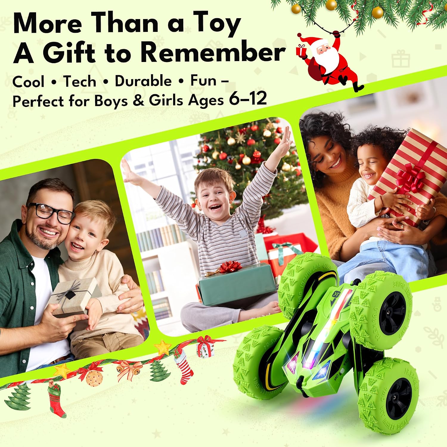 Thumbnail 6 de Threeking RC Car 4WD Stunt with USB-C Batteries
