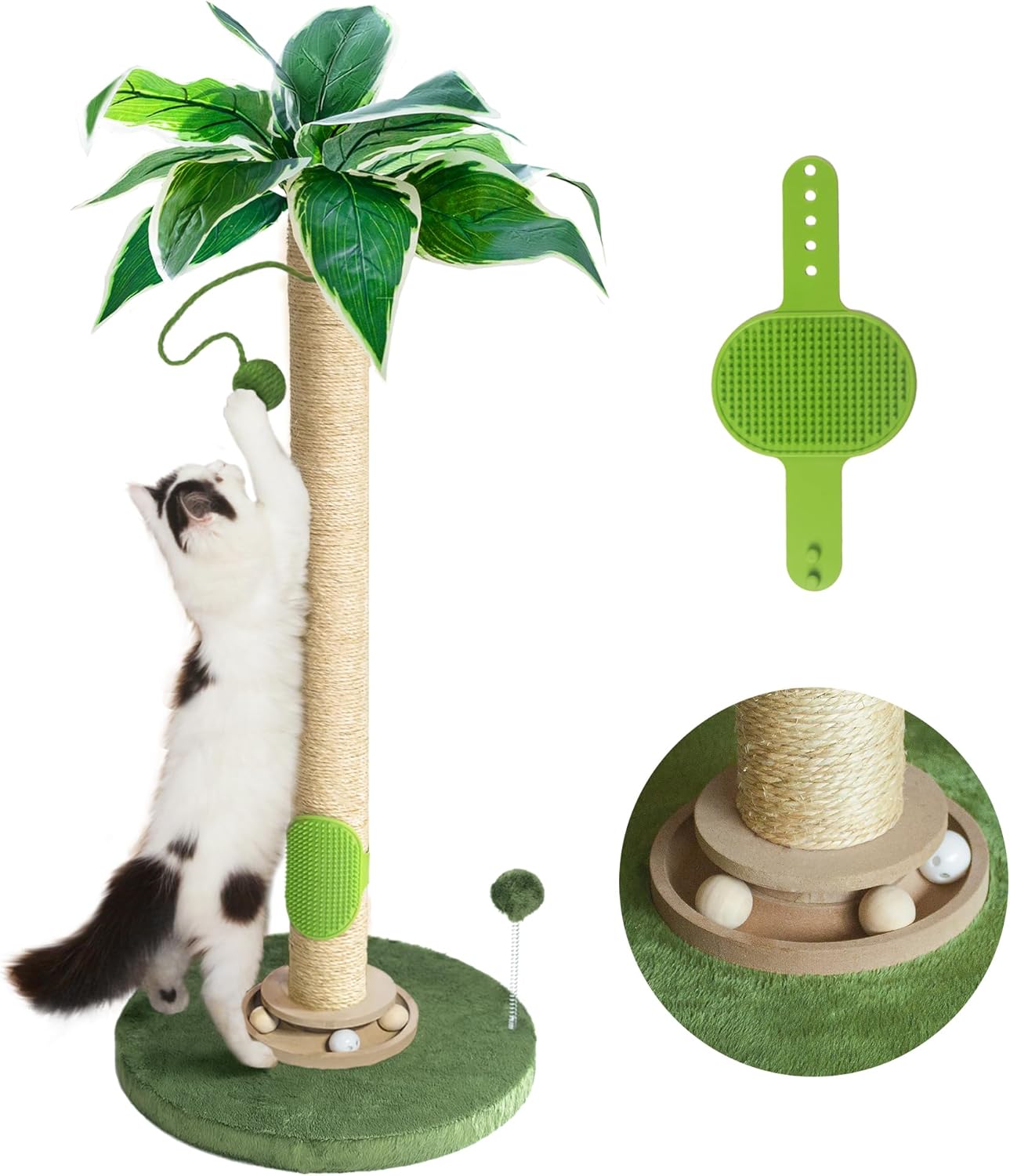 Detalle de Fantasreen 84cm Cat Scratching Post: Tall, Sturdy Scratch & Self-Groomer