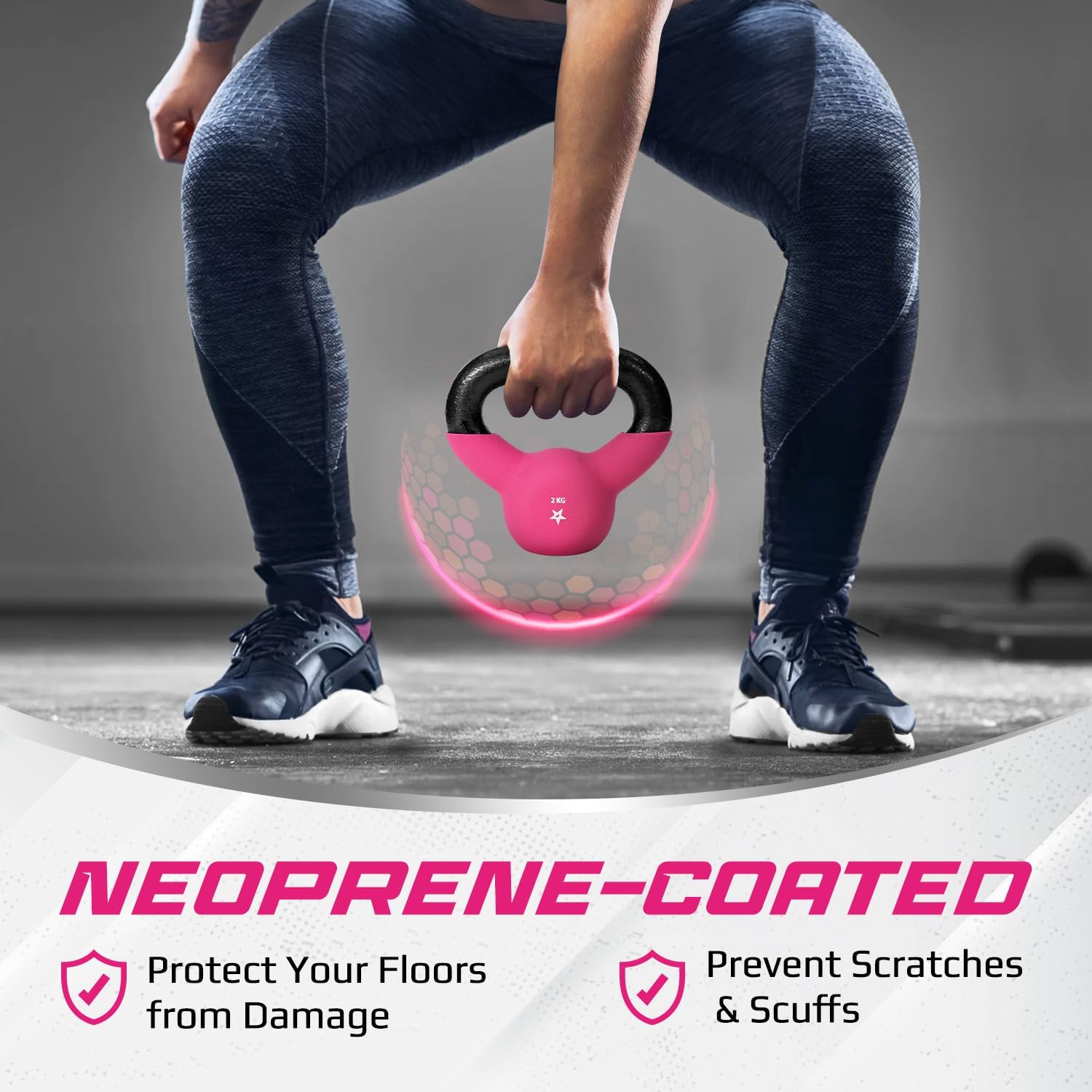 Thumbnail 2 de Yes4All Kettlebell 2–20 kg mit Neoprenüberzug – Mehrfarbig, Gusseisen