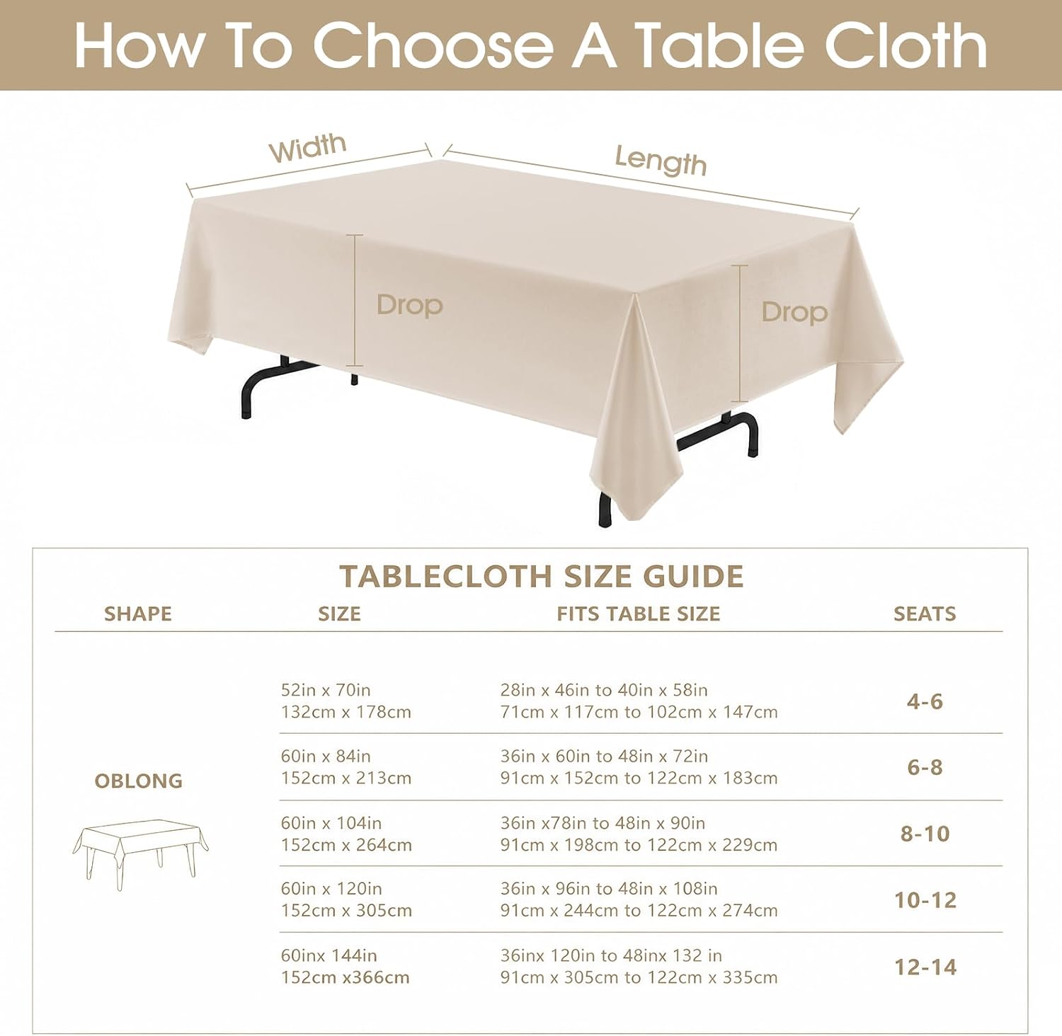 Thumbnail 5 de Veblandy Rectangle Tablecloth 60x104 🍽