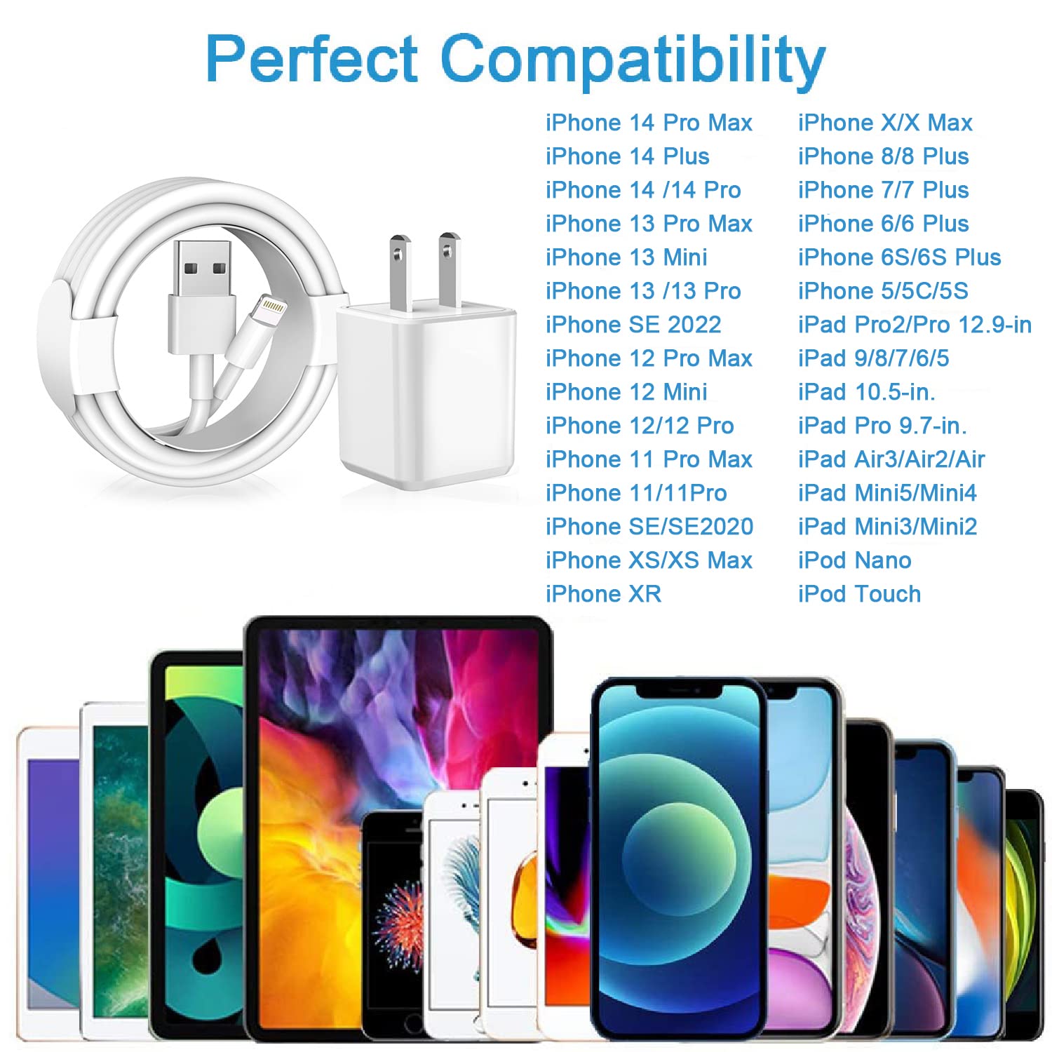 Thumbnail 5 de iPhone Charger 2-Pack with Fast USB Wall Adapter