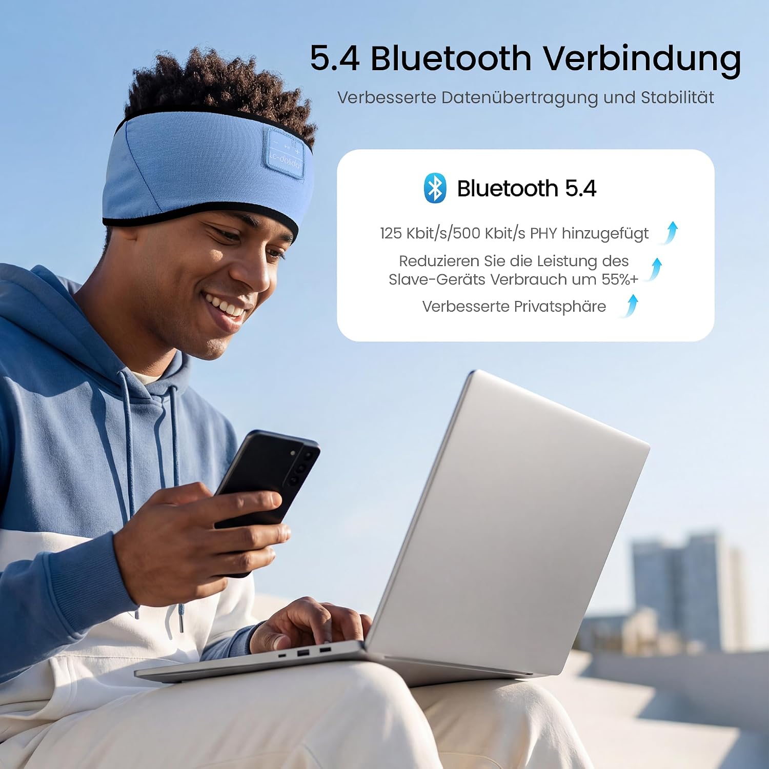 Thumbnail 6 de LC-dolida LC001 Sleep Headband with Bluetooth 5.4, HiFi Audio and USB-C