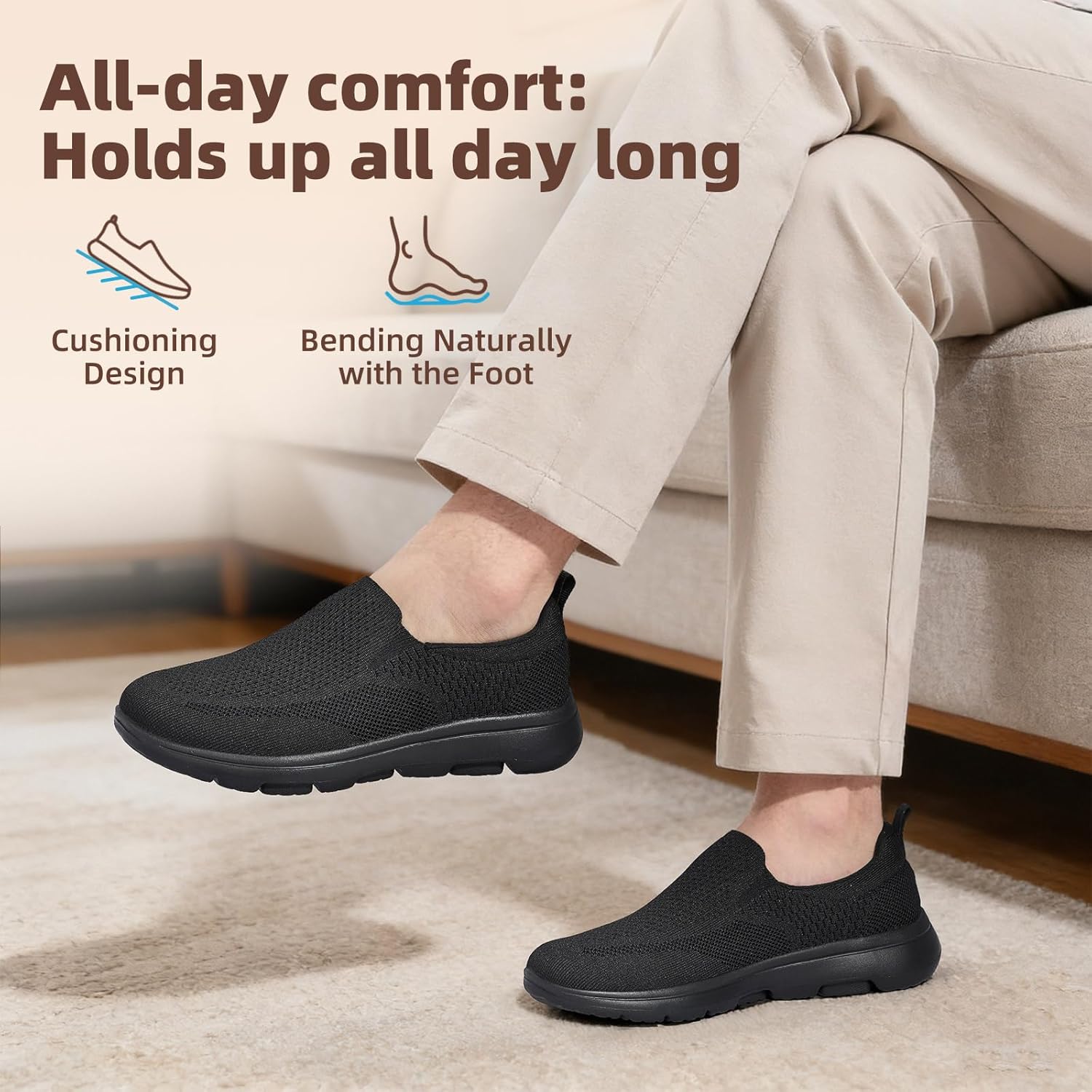Thumbnail 5 de TIOSEBON Men's Slip-On Loafer Shoes: Comfortable Mesh Casual Walkers
