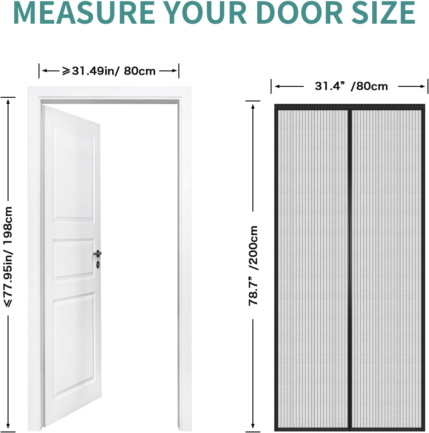 Thumbnail 1 de SMALUCK Magnetic Door Screen 80 x 200 cm